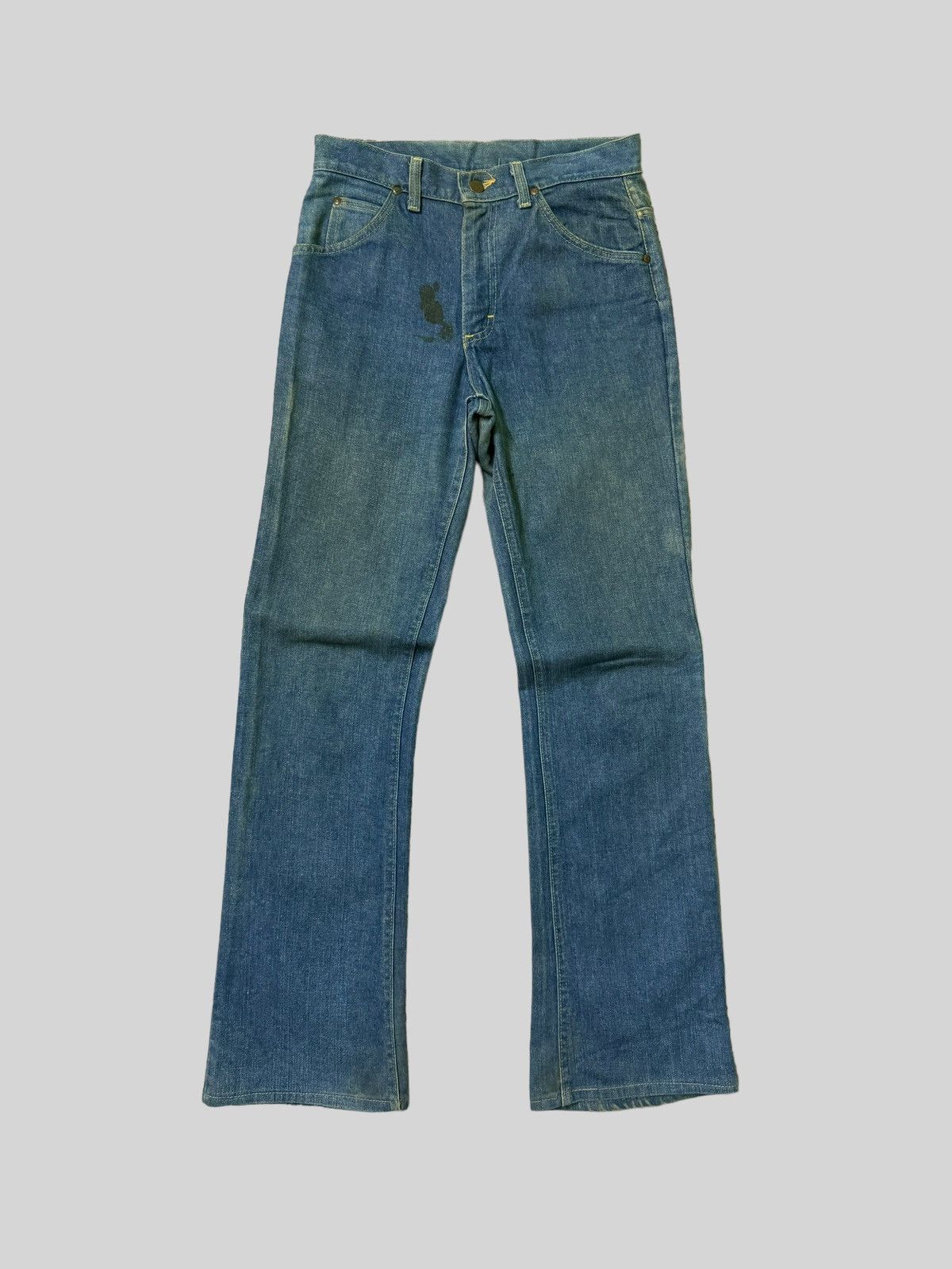 Lee Vintage Flared Lee Raider Talon Zipper Faded Denim Size US 28 / EU 44 - 2 Thumbnail