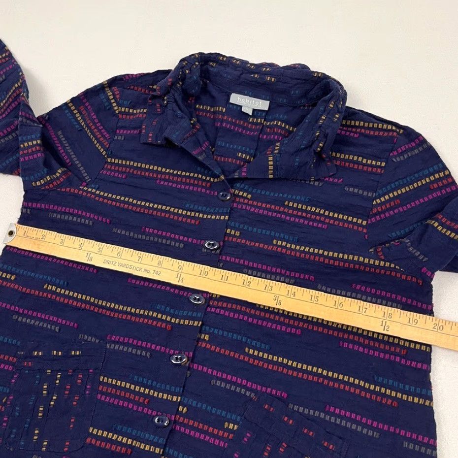 Habitat Habitat Clothes To Live Blouse Womens M Purple Artsy Wire Collar Button Front Size M / US 6-8 / IT 42-44 - 5 Thumbnail