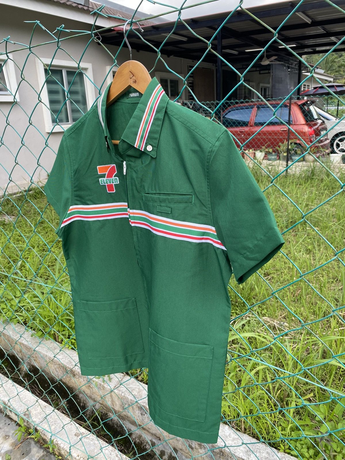 Japanese Brand Vintage 7-eleven woven spellout workshirt uniform Size US M / EU 48-50 / 2 - 5 Thumbnail