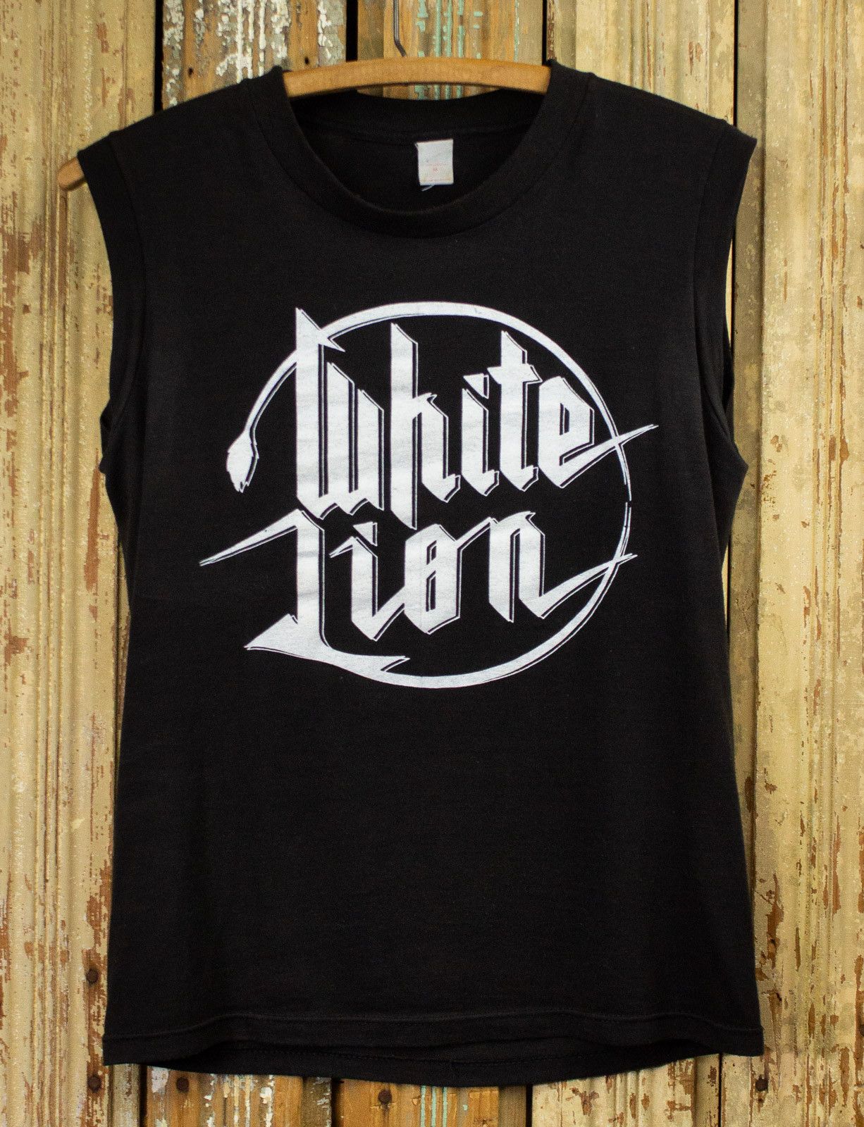 Vintage White Lion Fight To Survive Concert Muscle Tee 80s