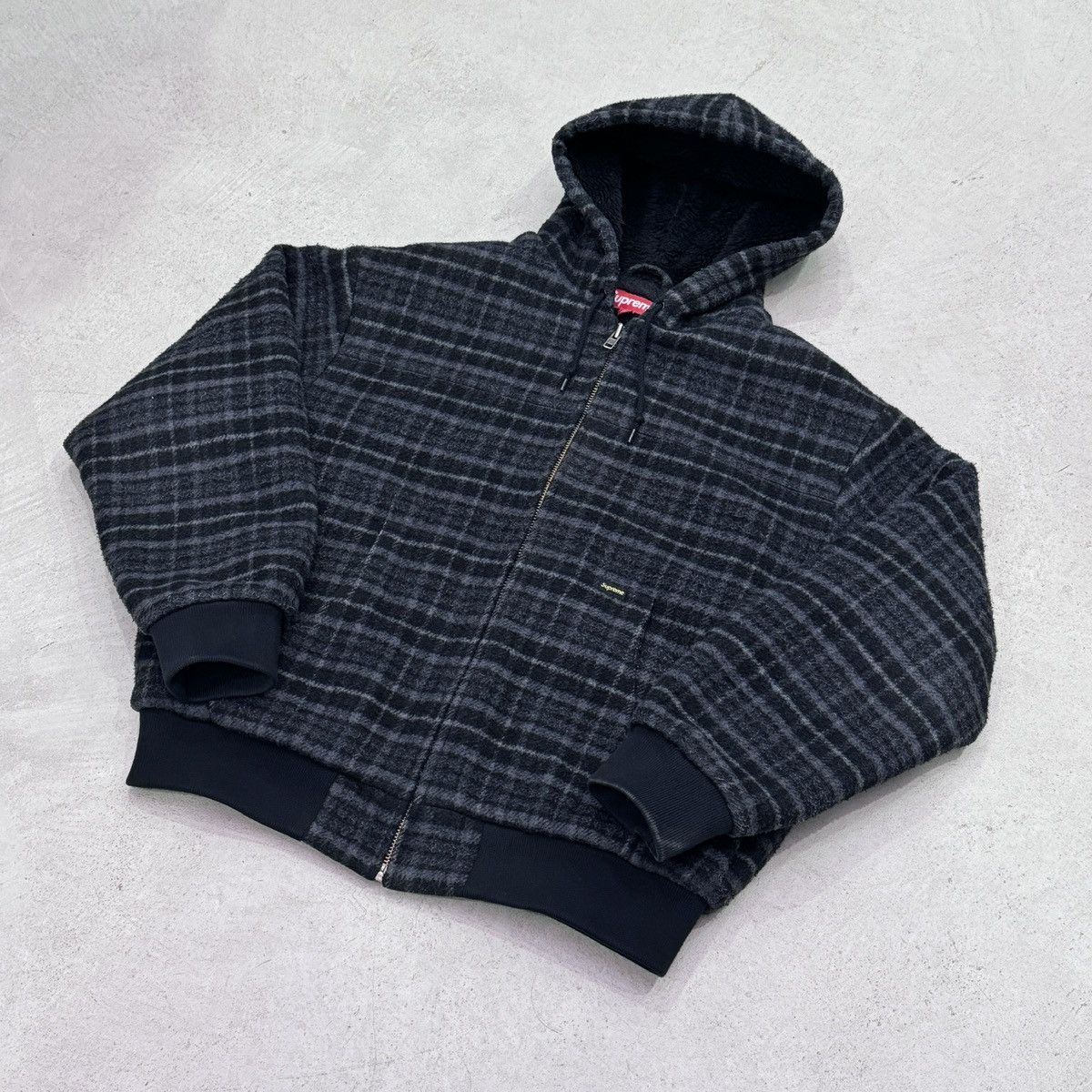 ジャケット・アウター SUPREME Plaid Wool Hooded Work Jacket M Supreme Plaid Wool Hooded Work Jacket Black Men's - FW23 - US