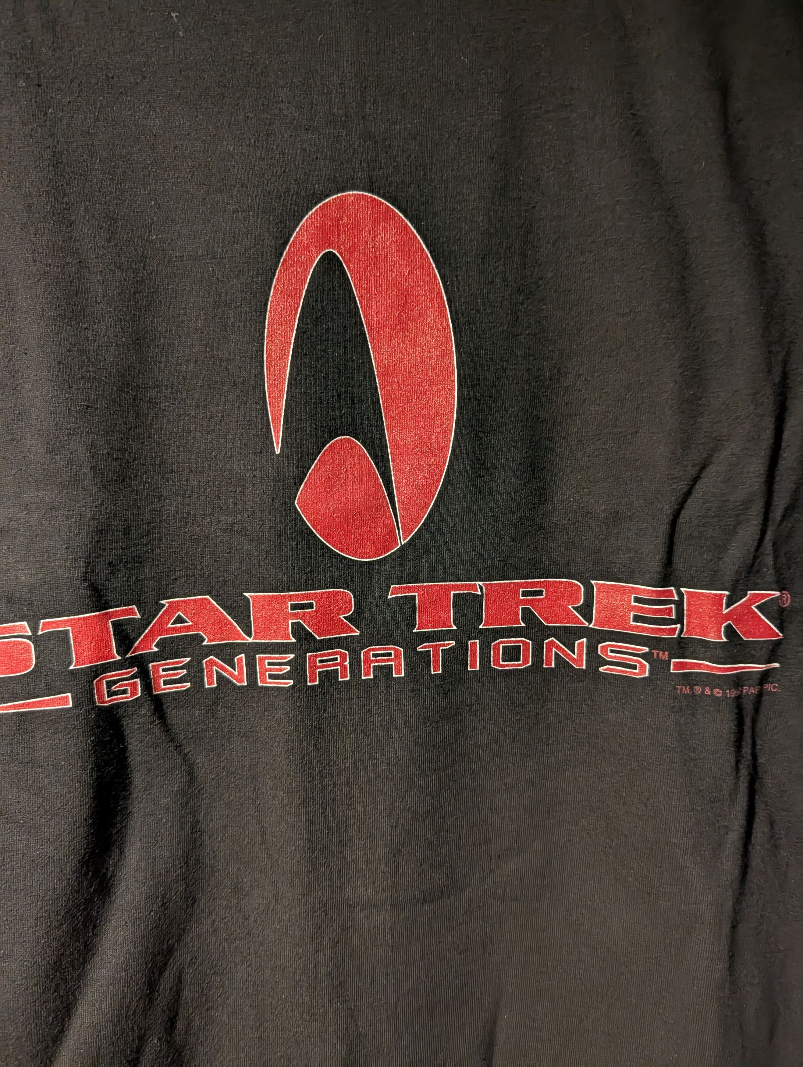 Vintage Vintage 1994 Star Trek Generations Movie Promo T-Shirt Size US XL / EU 56 / 4 - 2 Thumbnail