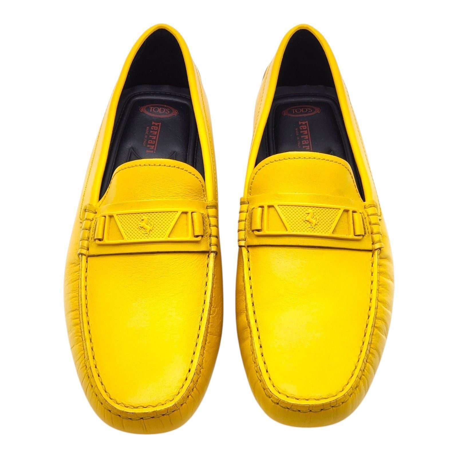 Ferrari × Tod's Gommino Driving Leather Loafers Yellow UK 7.5 US 9 NWB $695 Size US 9 / EU 42 - 4 Thumbnail