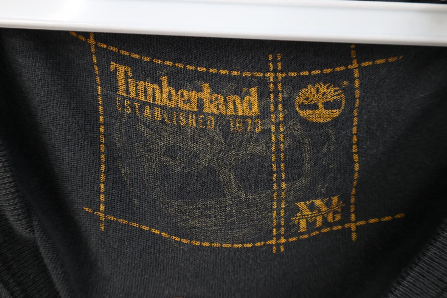 Timberland Vintage Y2K Timberland Spell Out Stencil Logo T-Shirt Black Size US XXL / EU 58 / 5 - 5 Thumbnail