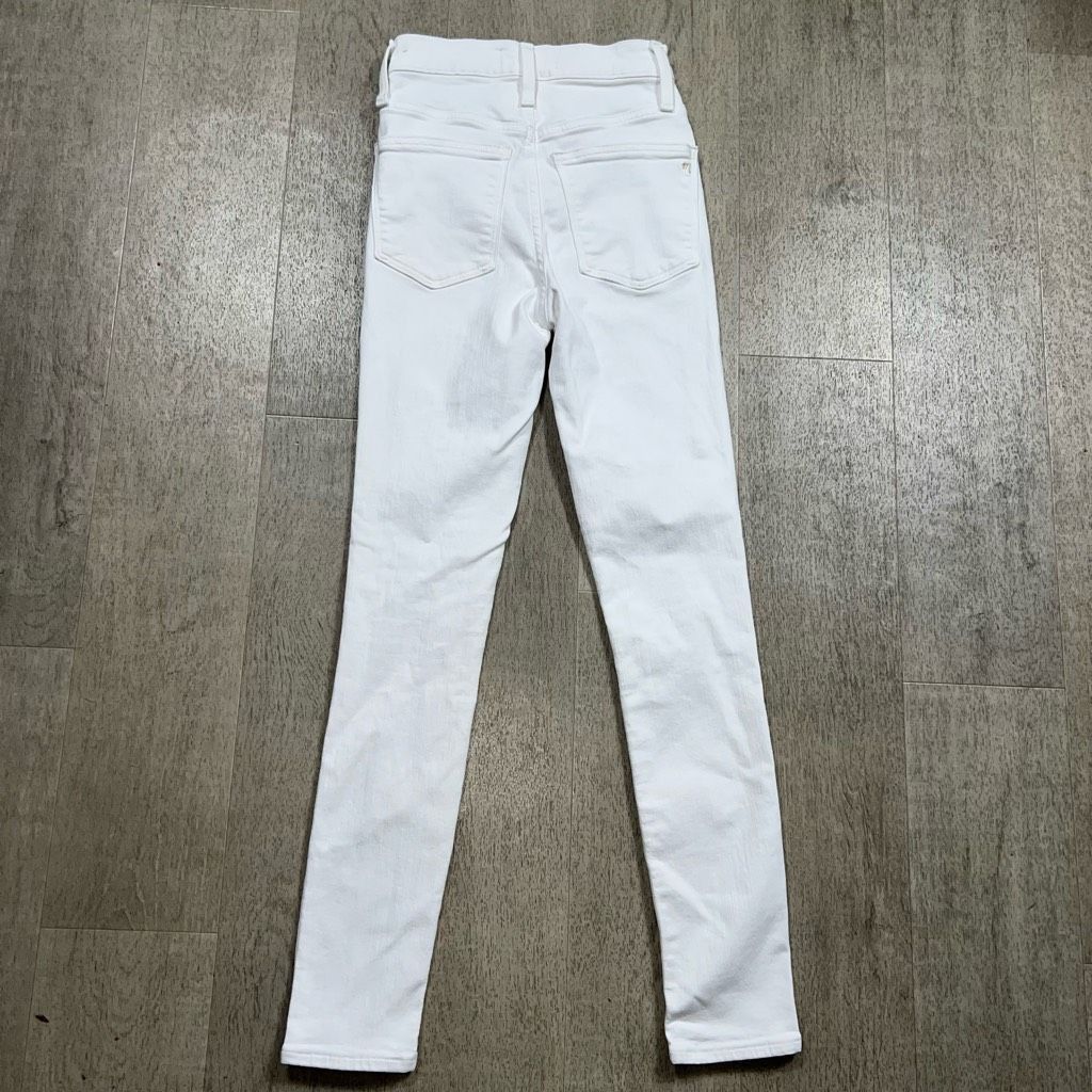 Madewell Madewell 10” High Rise Skinny Jeans in Pure White, Fitted Stretch Women’s 23 Size 25" / US 0 / IT 36 - 13 Thumbnail