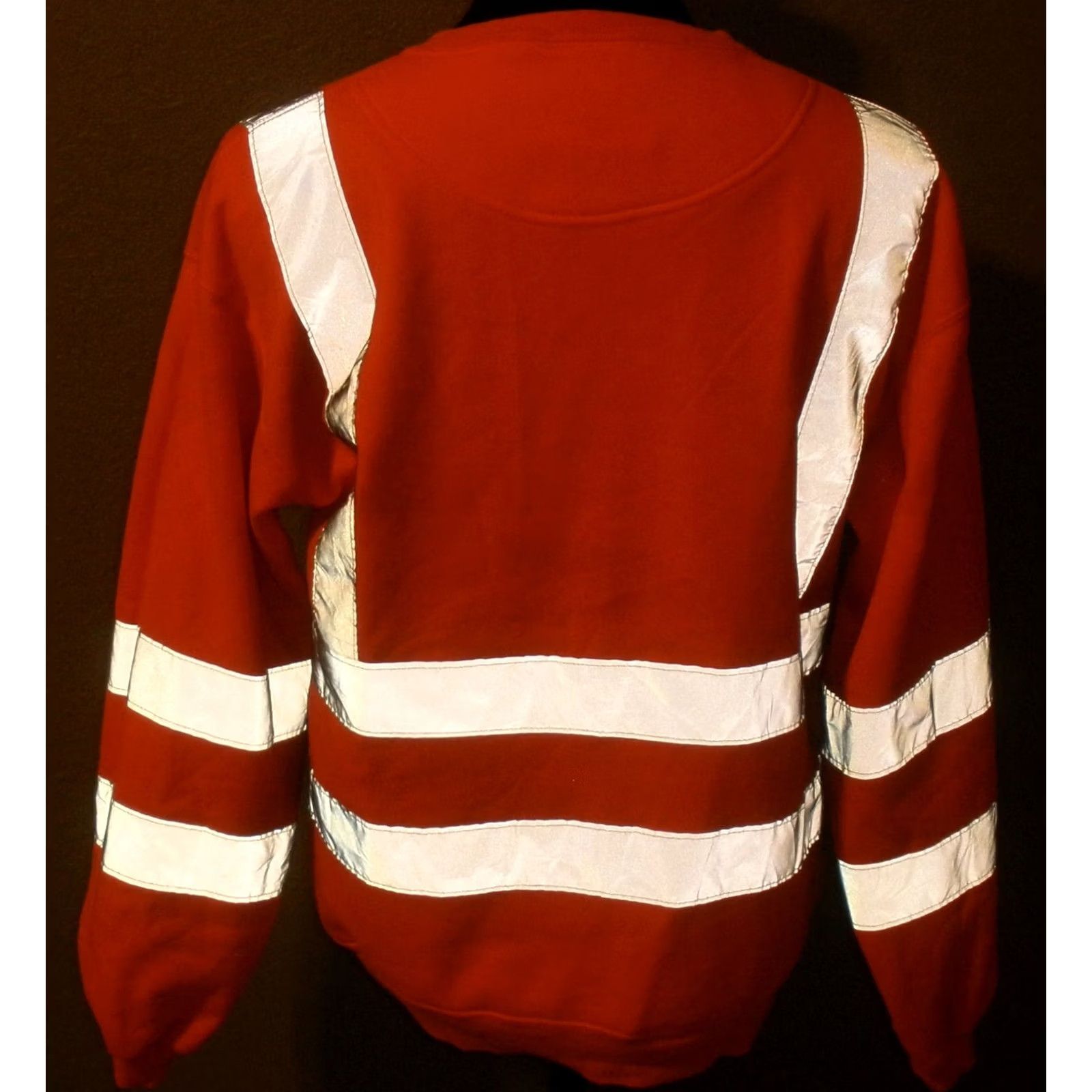 Vintage VINTAGE Safety Gear USA Hi-Viz Blaze Orange Adult M Hi-Vis Crewneck Pullover Sweatshirt Jacket Unisex, 22.5" Pit to Pit, 23" Sleeve, 28" Length Size US M / EU 48-50 / 2 - 2 Thumbnail
