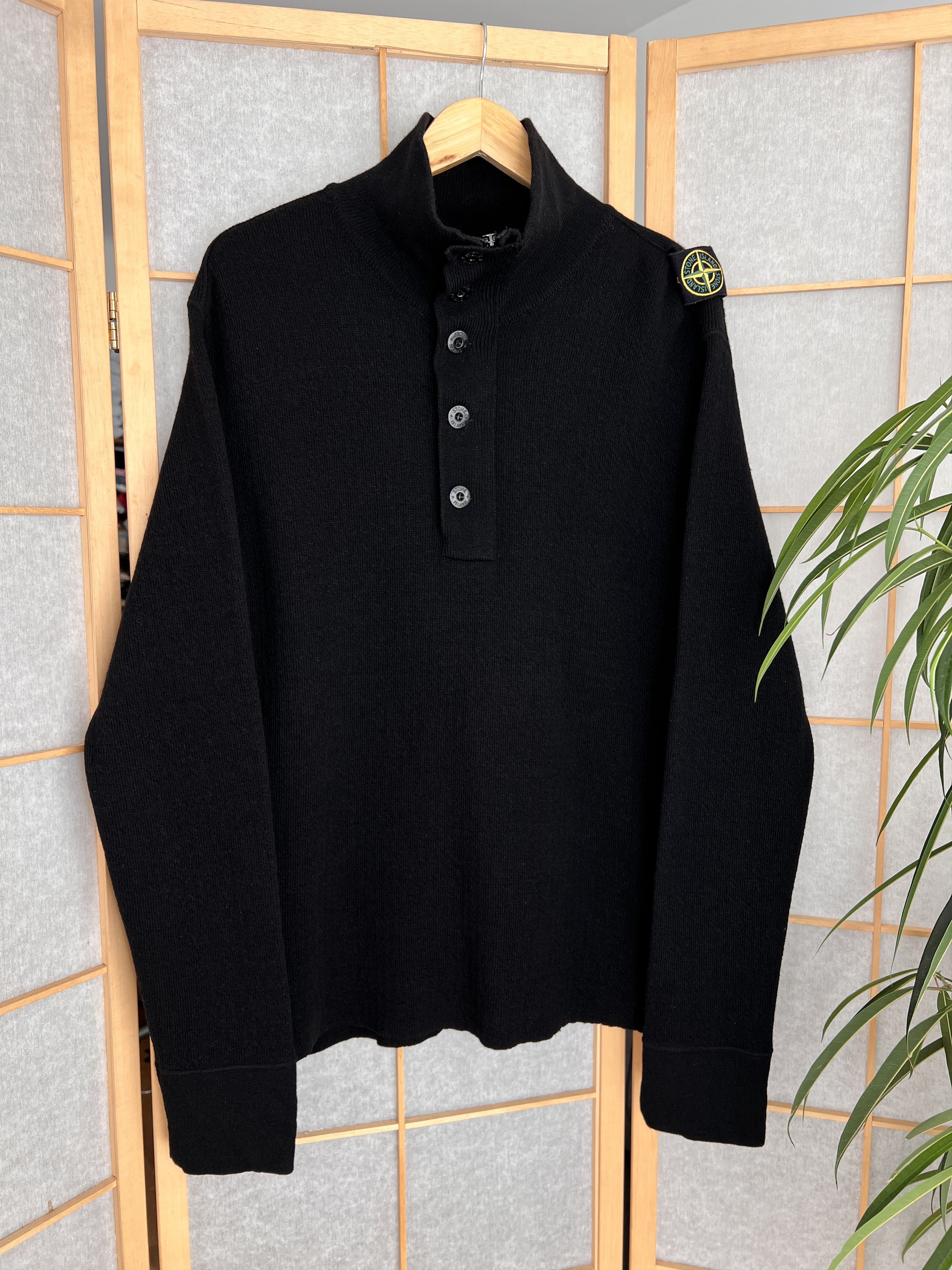 Stone Island Archive! Stone Island VTG 2000s knit sweater halfzip