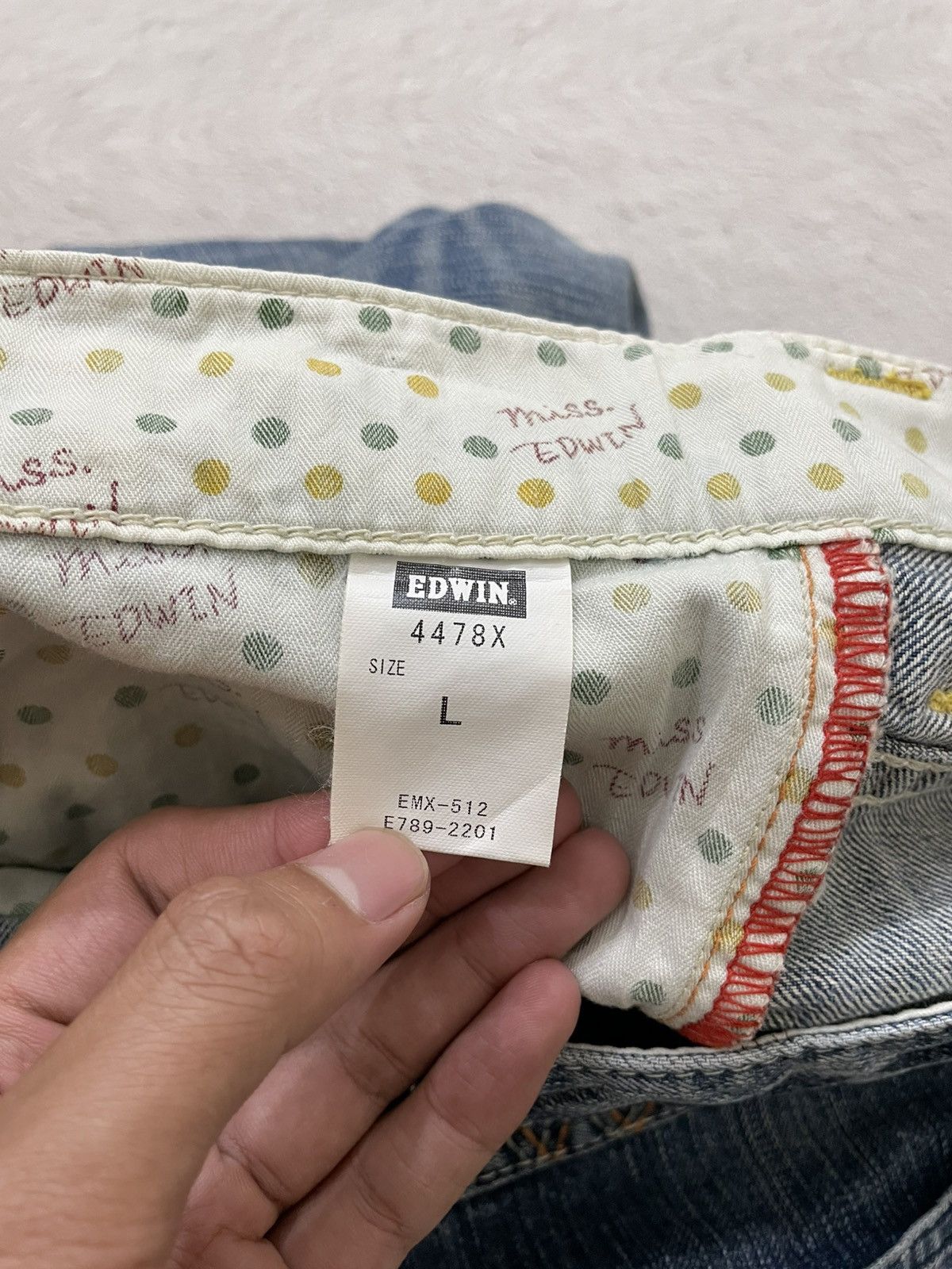 Edwin 2000s Edwin Vintage Faded Denim Stonewash Y2K Size 34" / US 12 / IT 48 - 5 Thumbnail