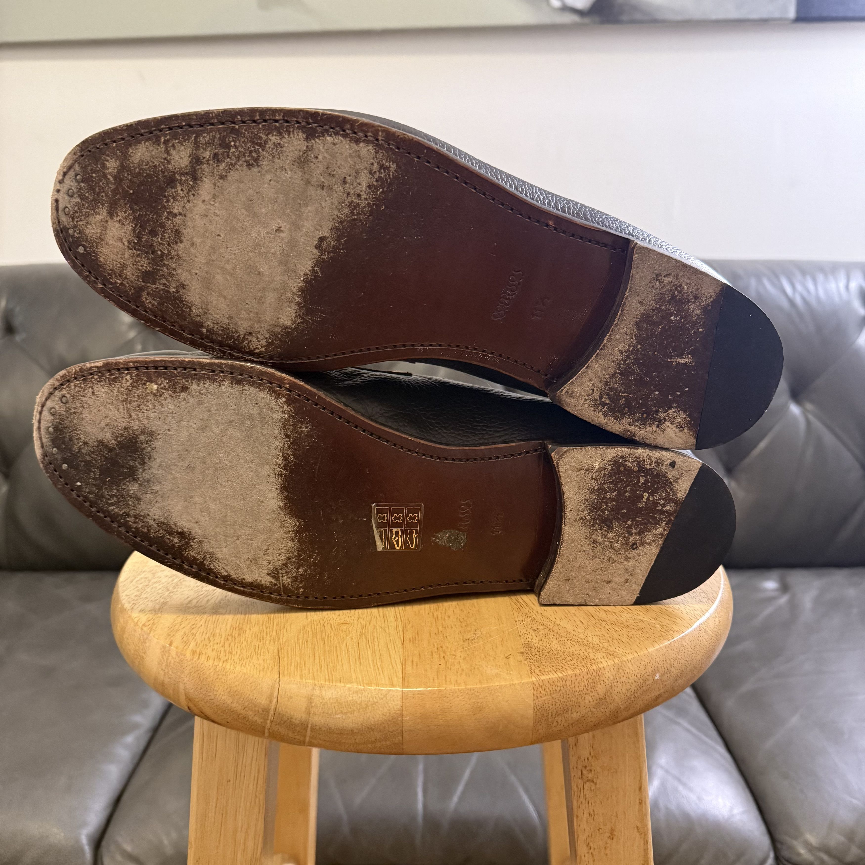 MORJAS Brown Leather Penny Loafer Size US 11.5 / EU 44-45 - 5 Thumbnail
