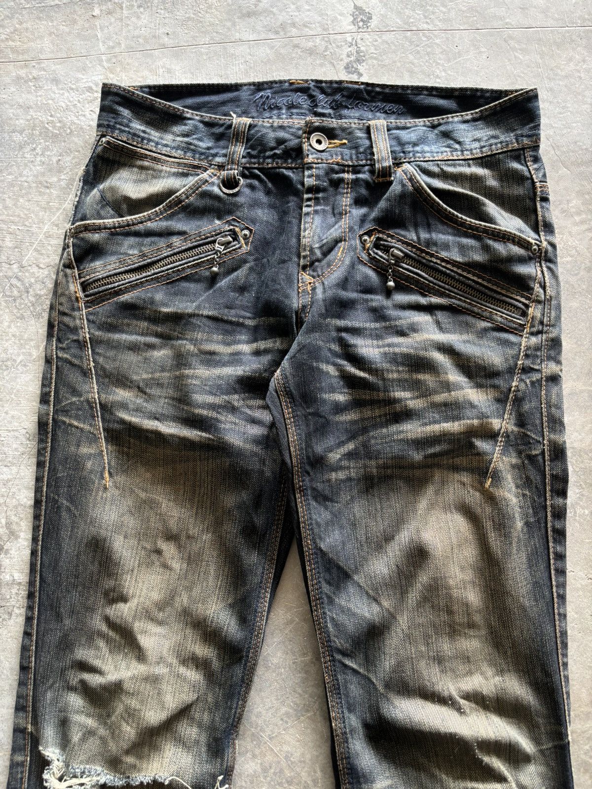 Japanese Brand FLARE DISTRESSED NICOLE CLUB FOR MEN RUSTY WASHED JAPANESE Size US 30 / EU 46 - 2 Thumbnail