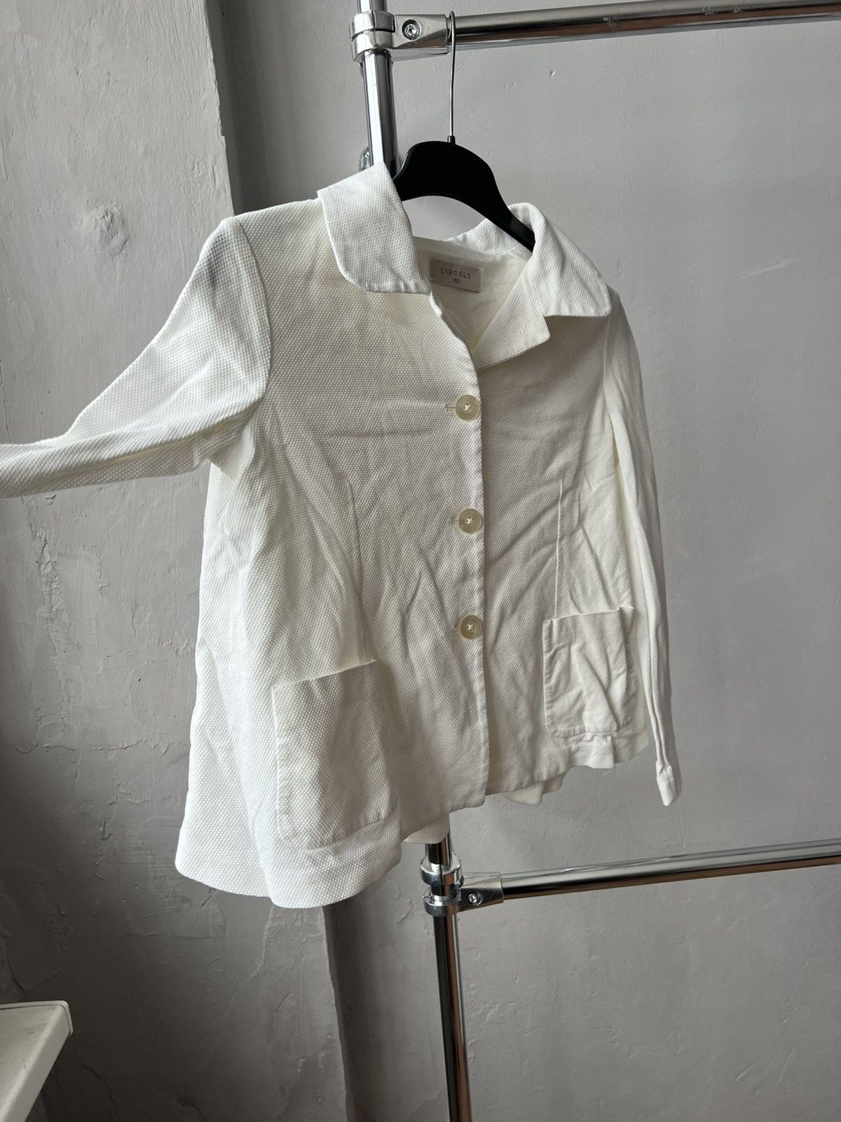 Circolo 1901 CIRCOLO 1901 WHITE CLASSIC COTTON BLEND DUTTON BLAZER JACKET Size S / US 4 / IT 40 - 8 Thumbnail