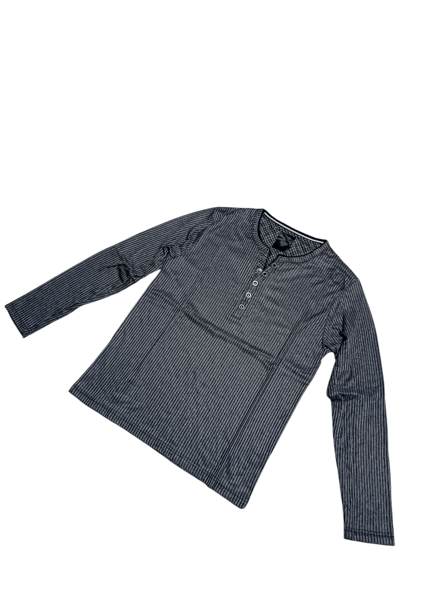 Japanese Brand Unknown Brand Long Sleeve Double Layer Silver Gray Size US L / EU 52-54 / 3 - 3 Thumbnail