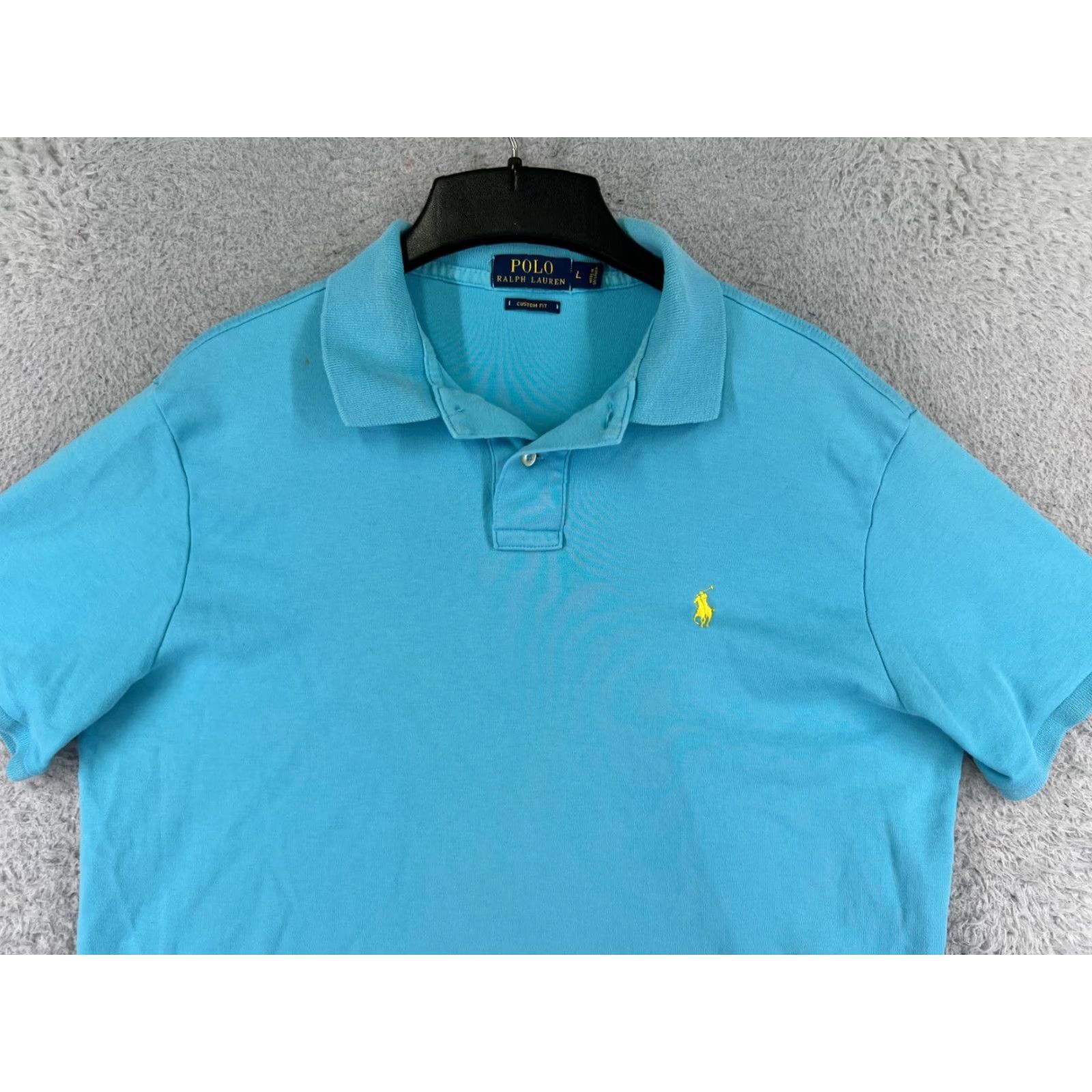 Ralph Lauren Ralph Lauren Polo Shirt Men Large Blue Jersey Cotton Slim Fit Size US L / EU 52-54 / 3 - 4 Thumbnail