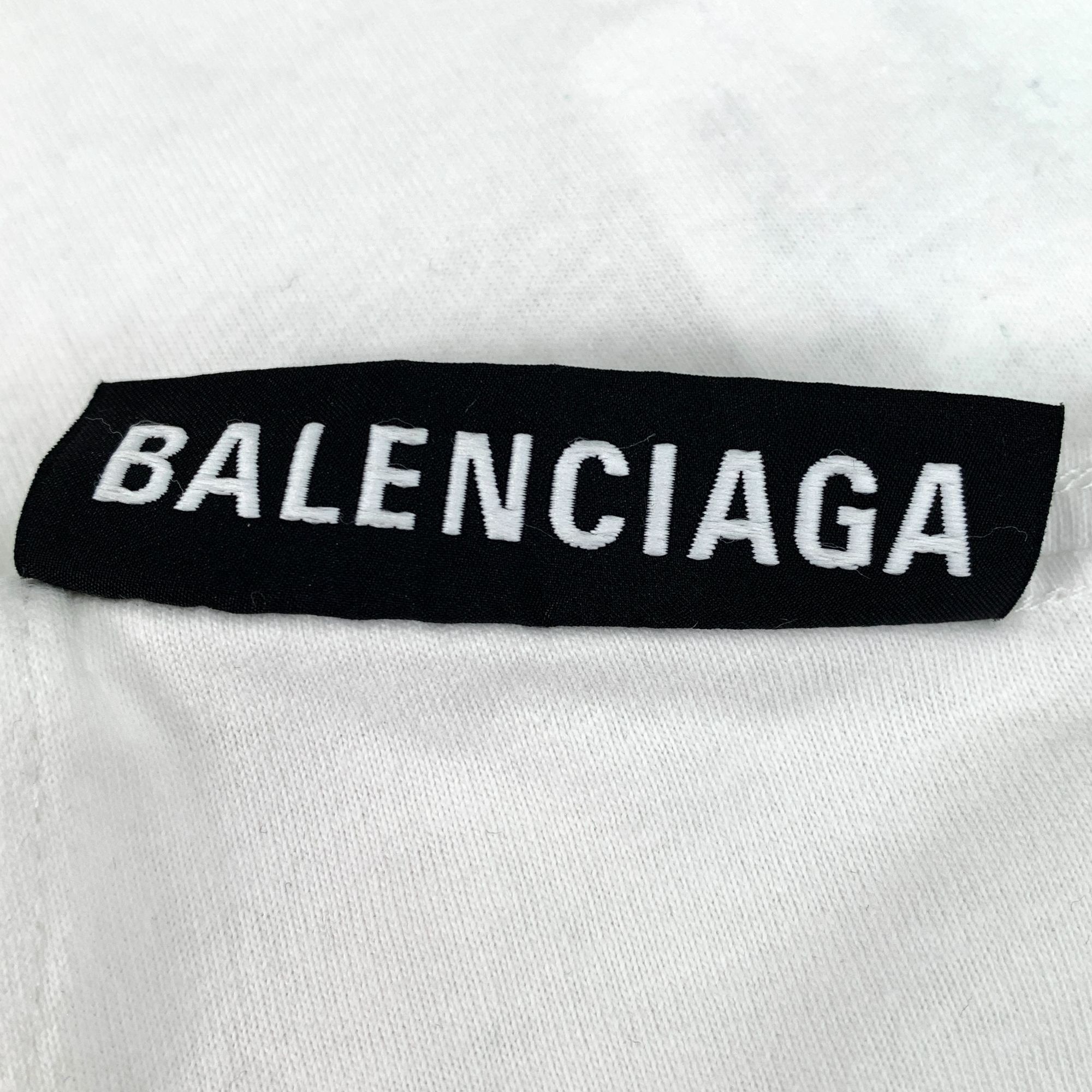 Balenciaga Balenciaga White Round-Neck Short-Sleeved T-Shirt Size S Size S / US 4 / IT 40 - 2 Thumbnail