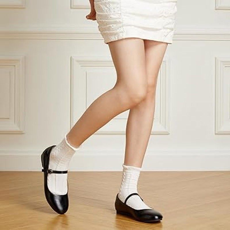 Other Trary Womens Size 9 Shiny Black Faux Leather Mary Jane Flats Size US 9 / IT 39 - 3 Thumbnail