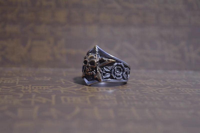 Jewelry Skull Hip-hop Jewelry Rings Open Chrome Ring (Size 7-13) Size ONE SIZE - 5 Thumbnail