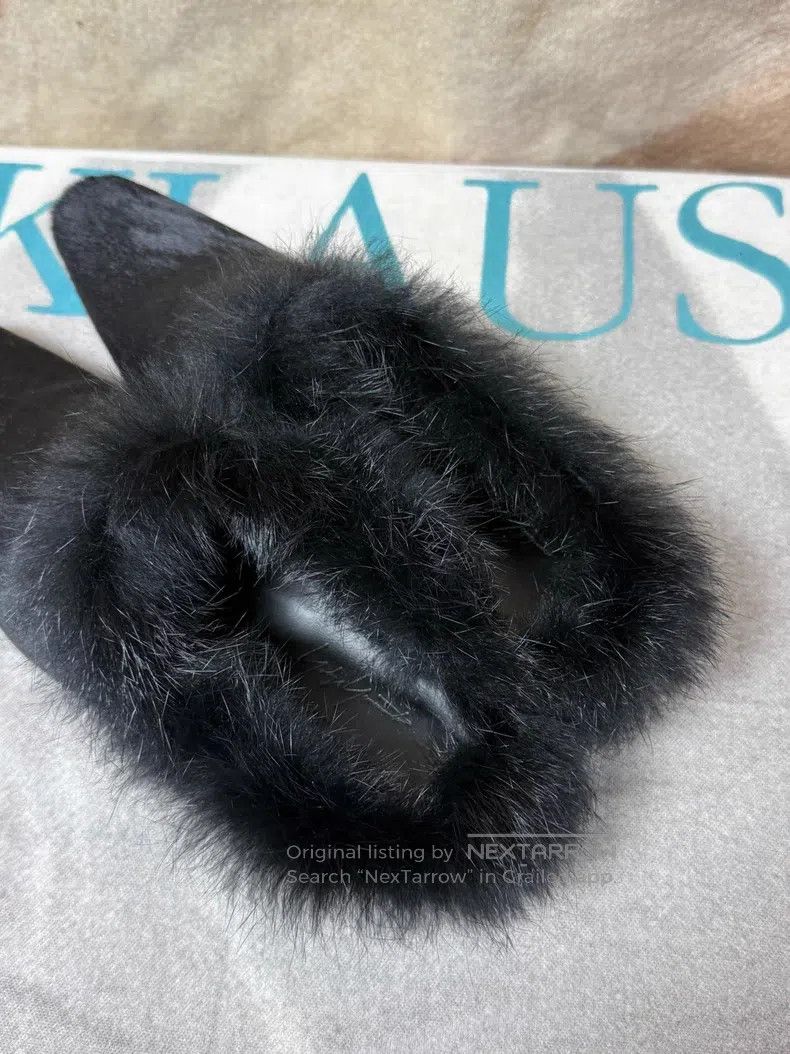 Yohji Yamamoto Yohji Yamamoto Furry Fur Lined Slippers Size US 7 / EU 40 - 6 Thumbnail