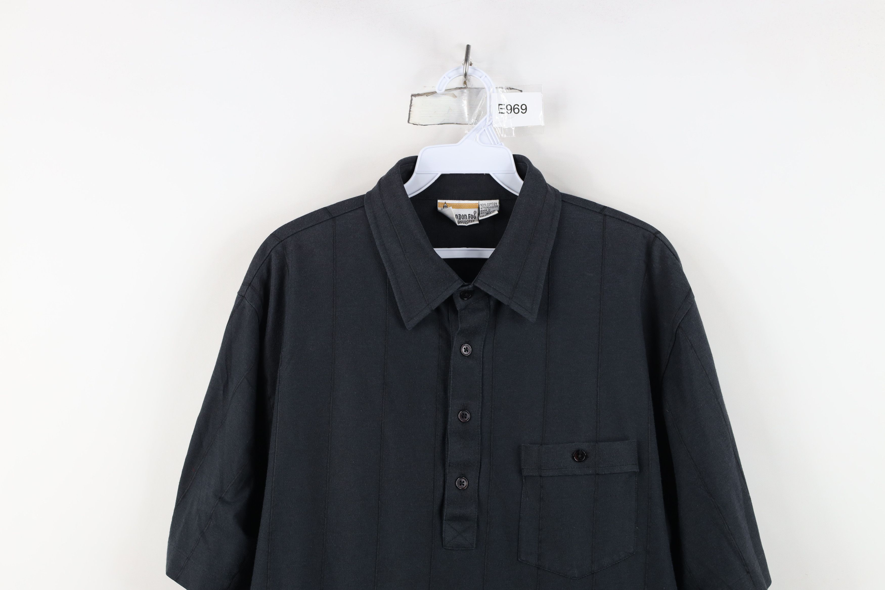 Vintage Vintage 90s Streetwear Striped Knit Golf Polo Shirt Black Size US XL / EU 56 / 4 - 2 Thumbnail