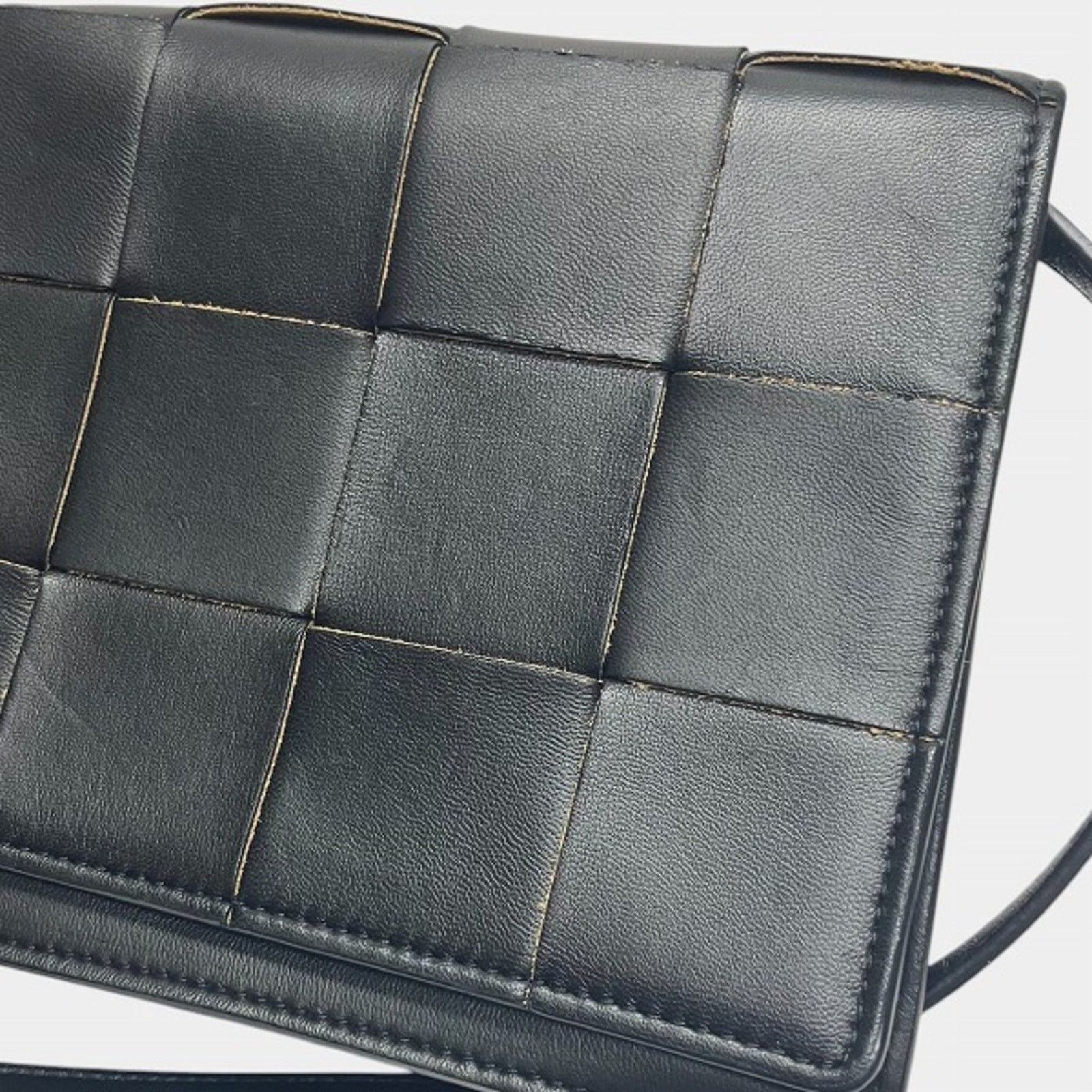 Bottega Veneta Black Leather Cassette