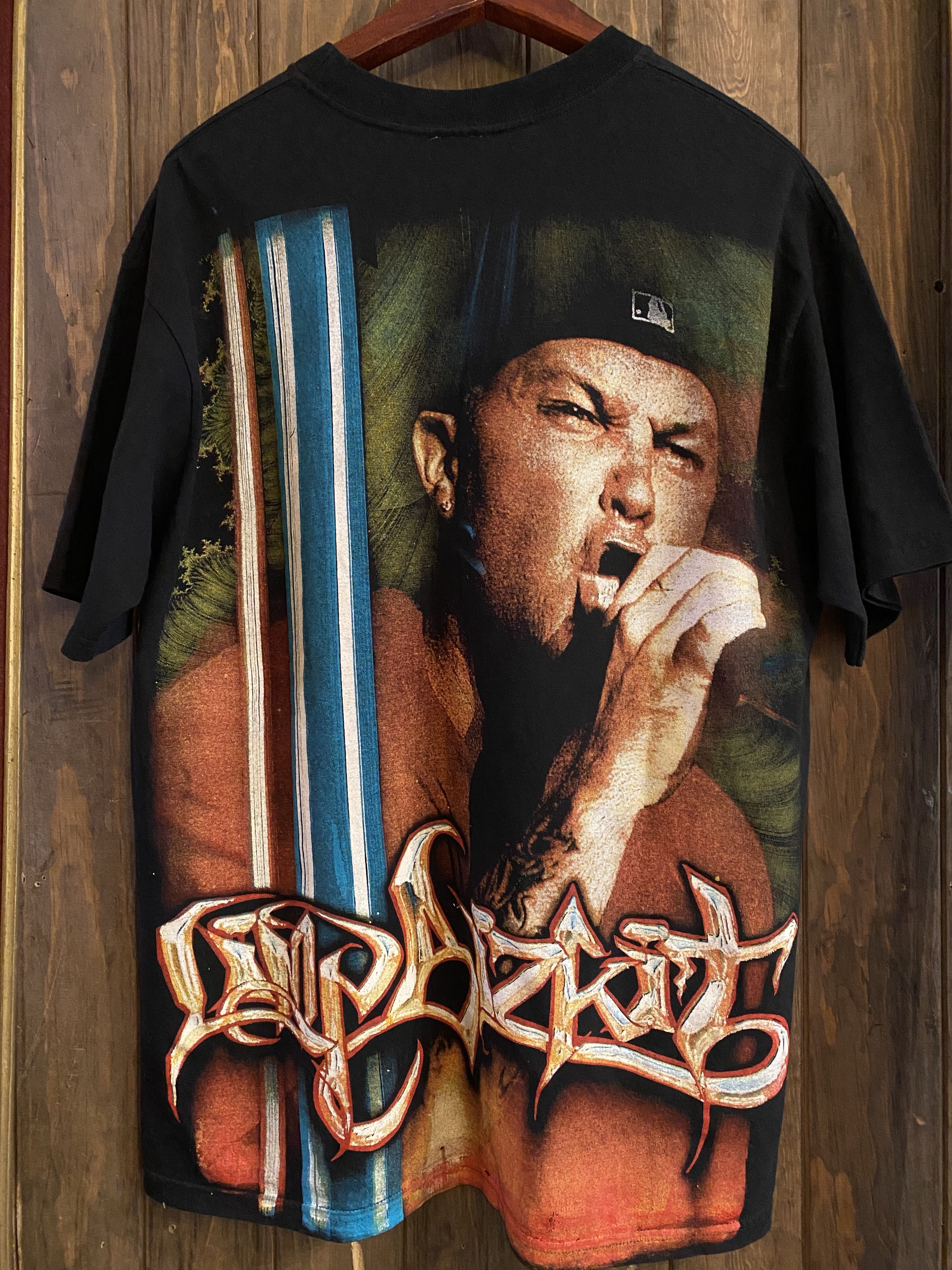 image of Peyote Bird Resurrection Vintage Shirt Limp Bizkit in Black, Men's (Size Medium)