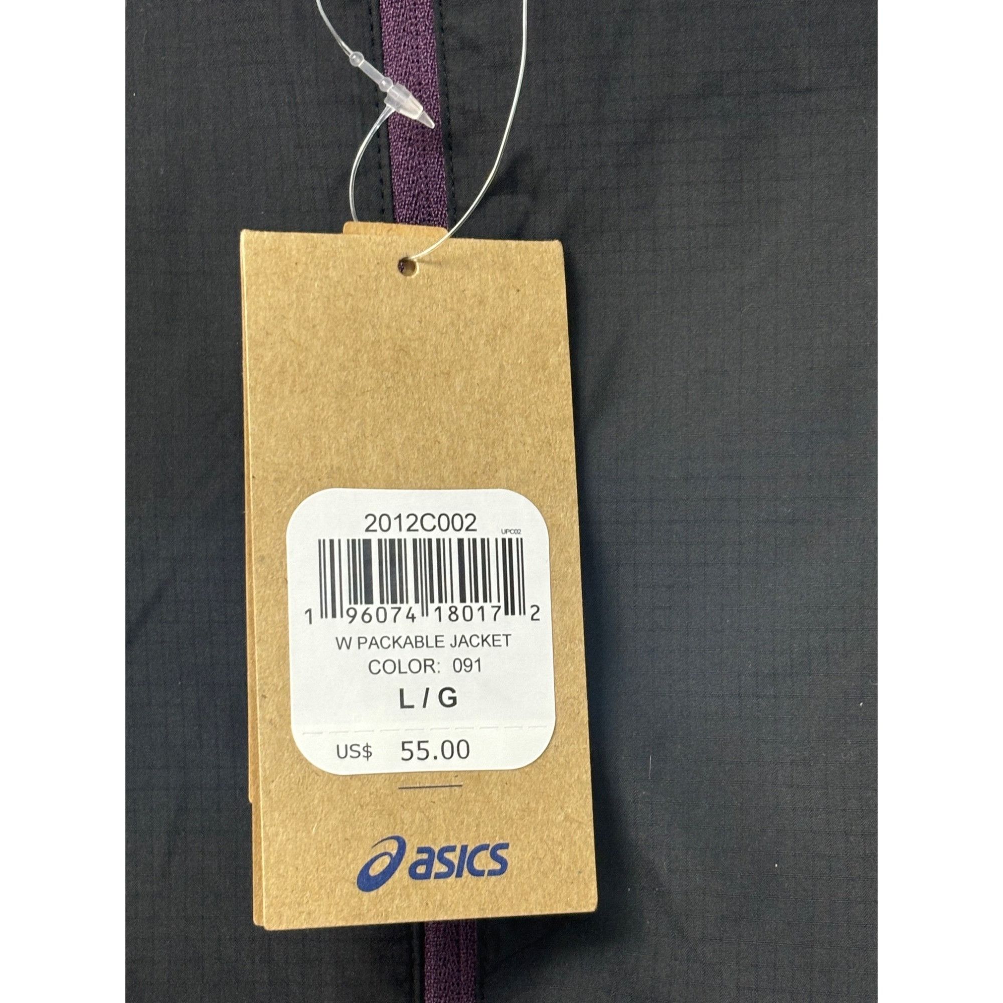 Asics ASICS Women's Hooded Packable Jacket, Black, Sz. L Size L / US 10 / IT 46 - 7 Thumbnail