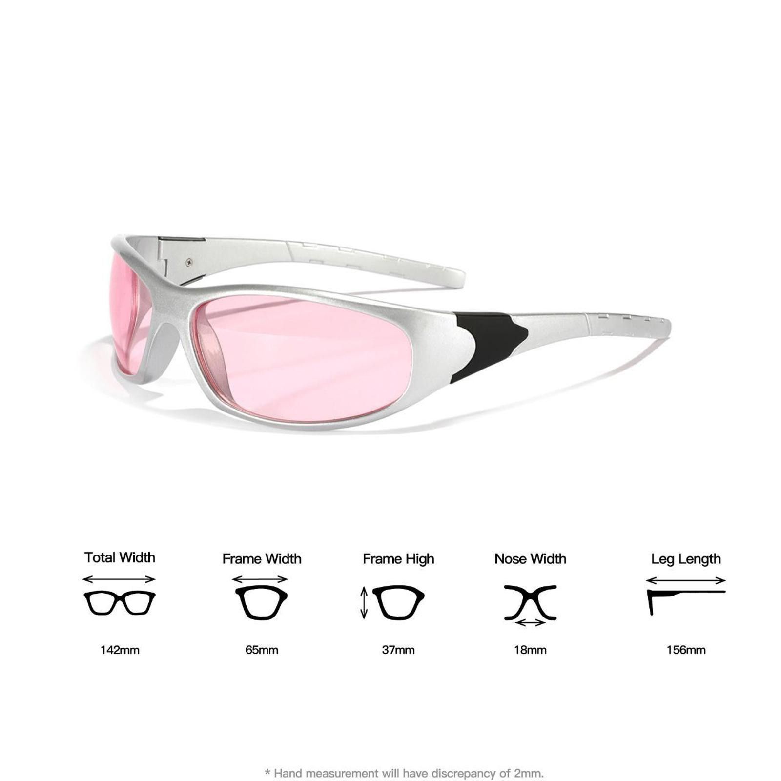 Japanese Brand Vintage Y2k Avant Garde Futuristic Sliver Pink Sunglasses Size ONE SIZE - 7 Thumbnail