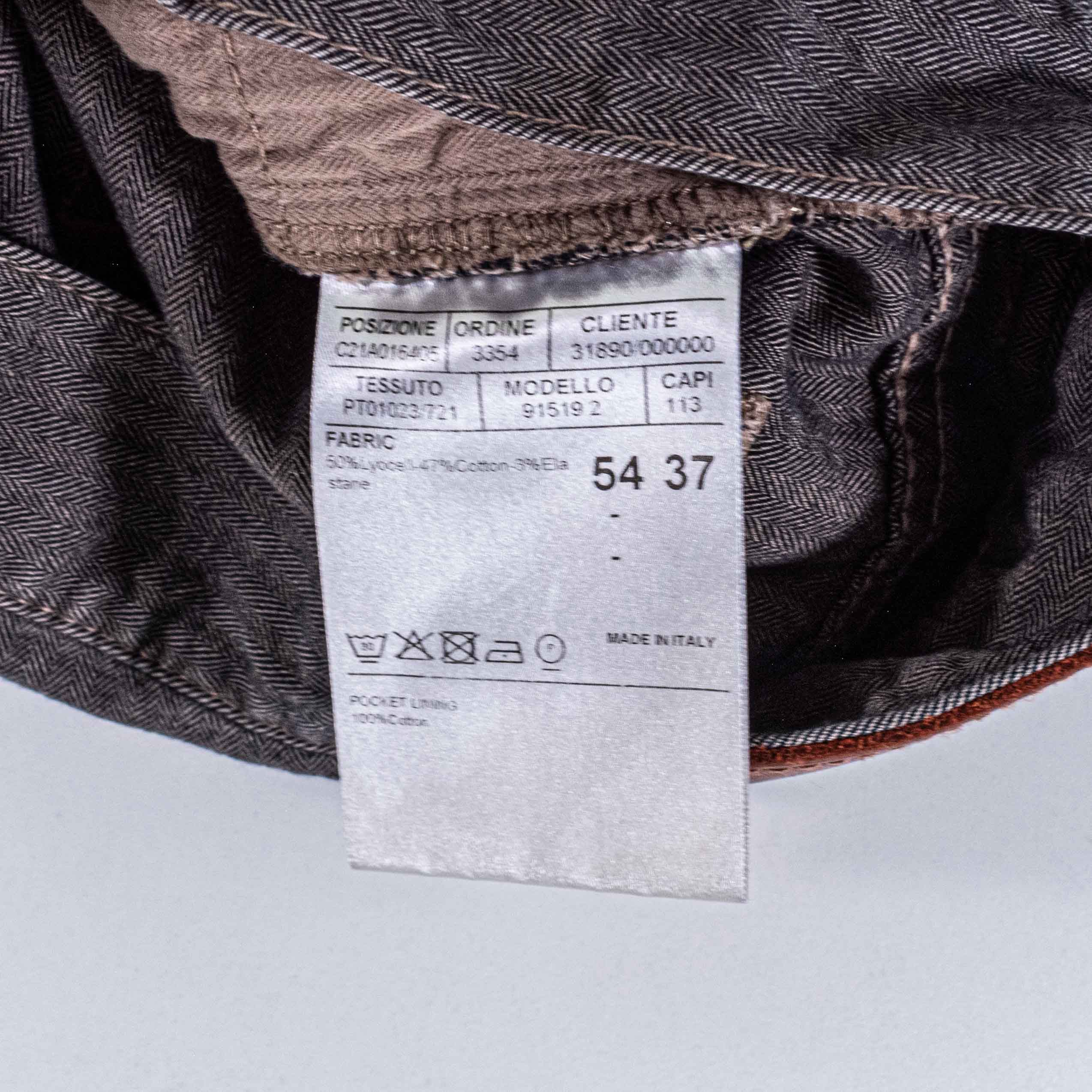 Canali Canali Herringbone 5 Pocket Pants Made in Italy 54 38x28 Size US 38 / EU 54 - 12 Thumbnail