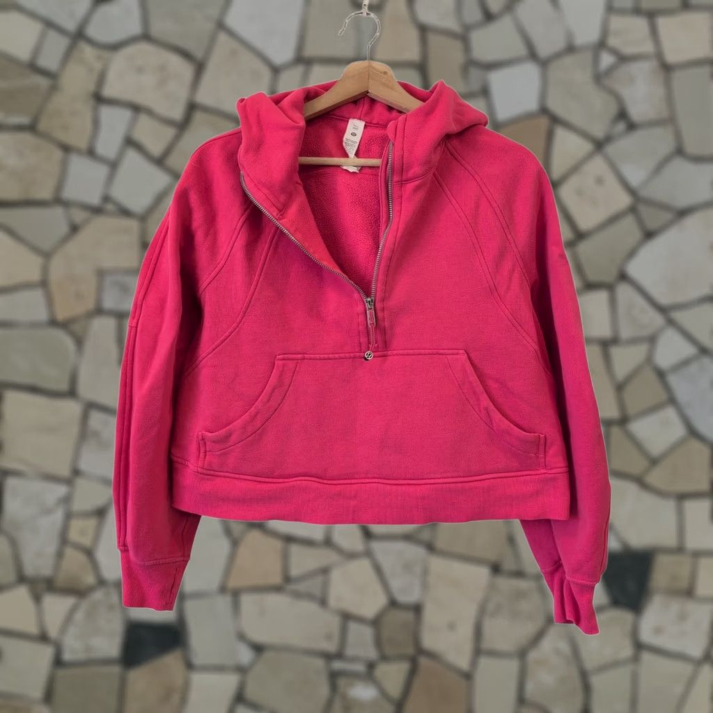 Lululemon Lululemon Hoodie Pullover Crop Scuba Boxy Pink 1/2 Zip M/L Womens Excellent Size M / US 6-8 / IT 42-44 - 1 Thumbnail