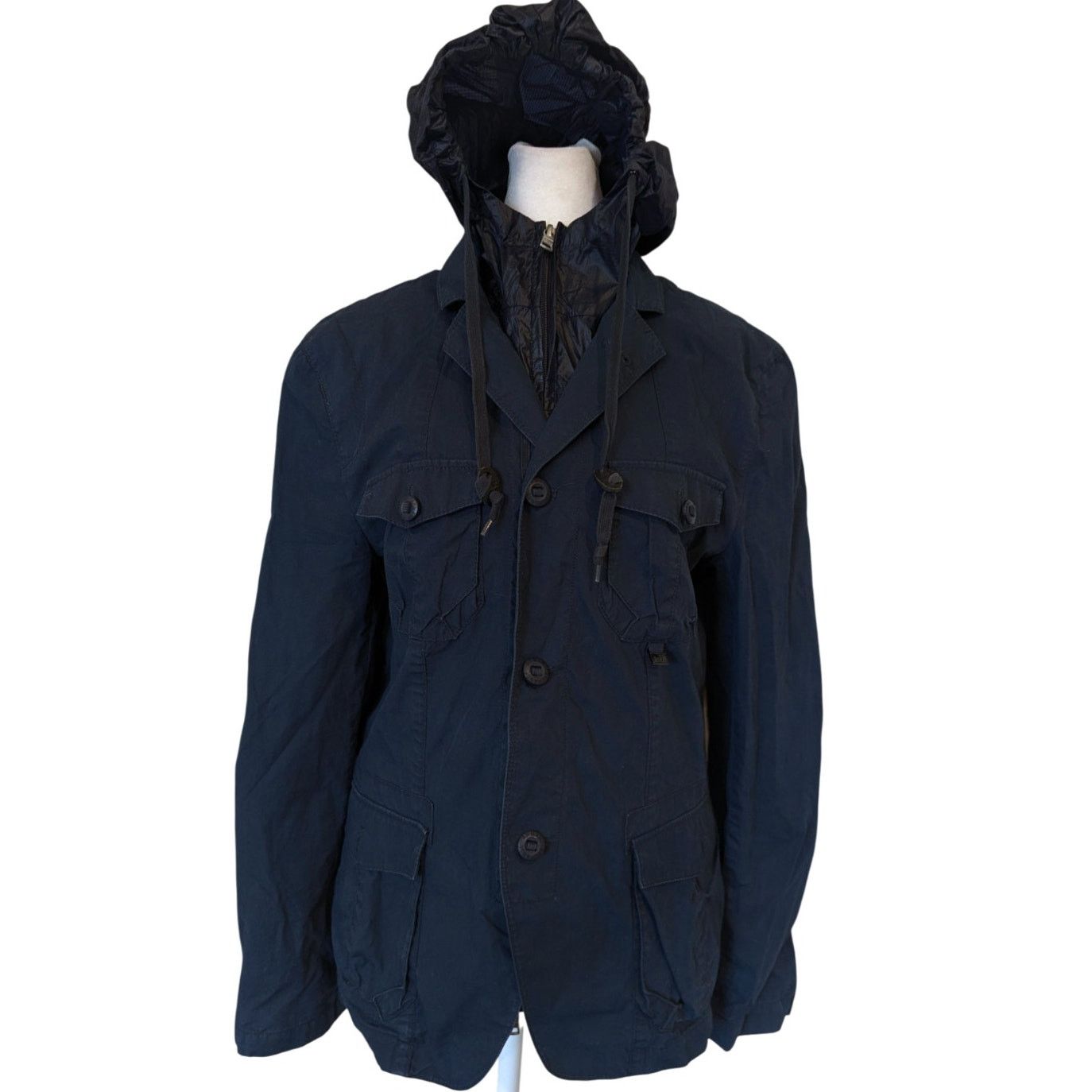 Armani Exchange Armani Exchange AX Blue Utility Double Layer Jacket Small Size US S / EU 44-46 / 1 - 1 Thumbnail
