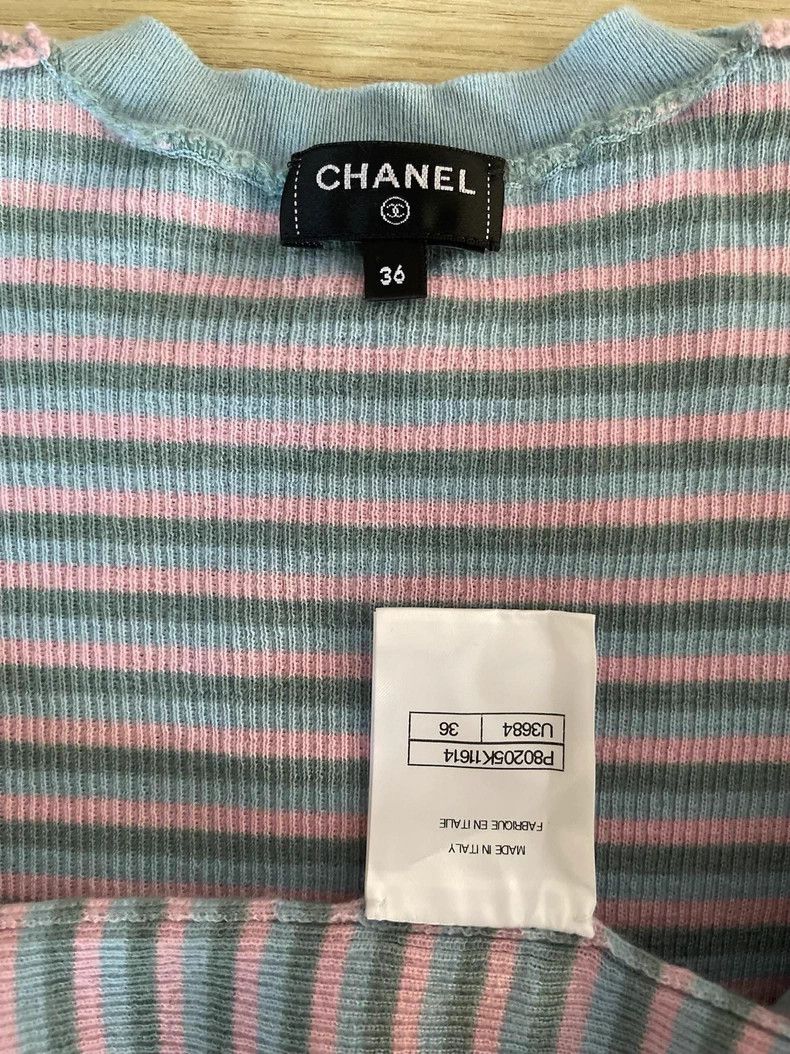 Chanel Chanel 25b Chanel Women's Blue and Pink Short Sleeves Size XS / US 0-2 / IT 36-38 - 3 Thumbnail