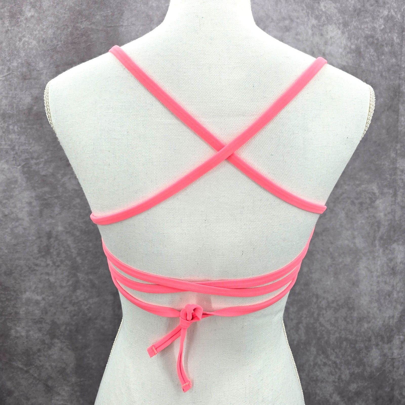 Other Xhilaration Black Pink String Bikini Top Swimwear Medium Size ONE SIZE - 3 Thumbnail