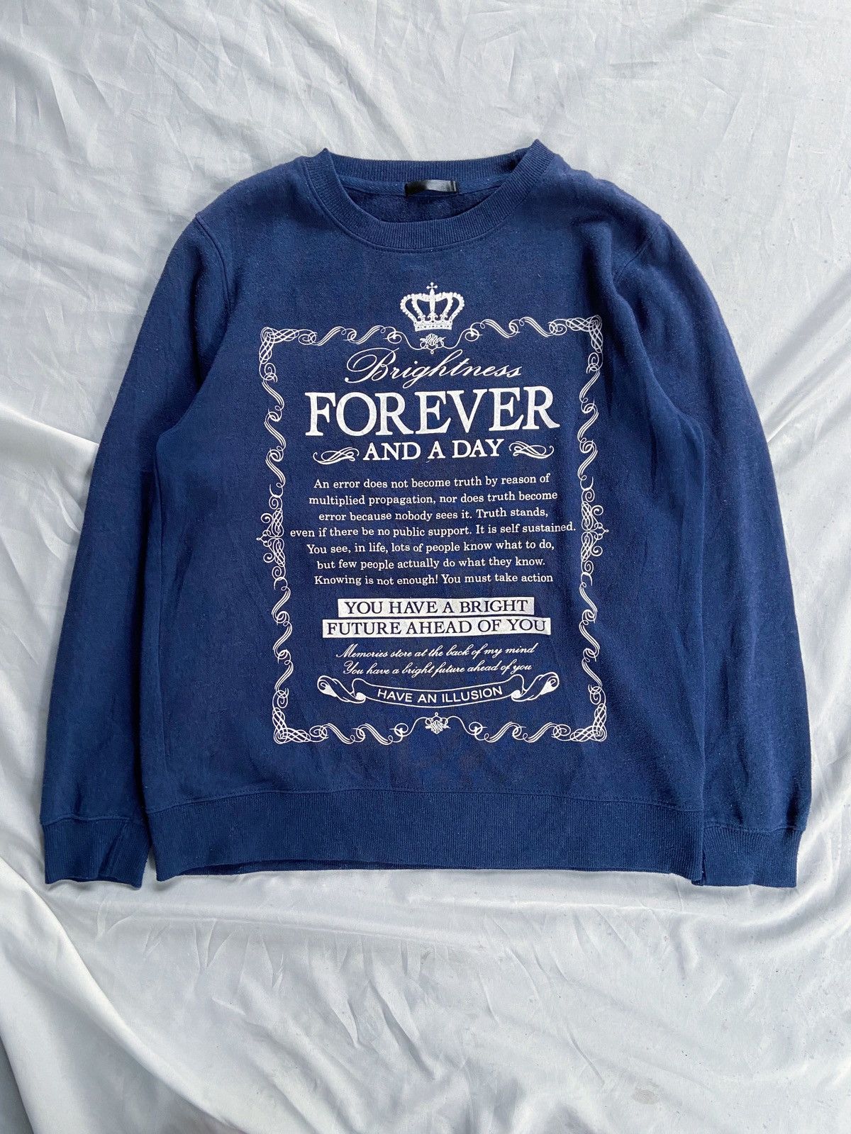 Japanese Brand BRIGHTNESS FOREVER AND A DAY SWEATSHIRT Size US S / EU 44-46 / 1 - 1 Thumbnail