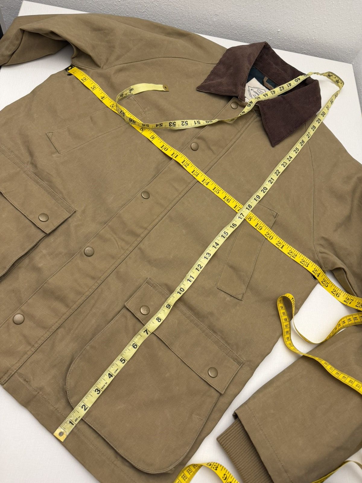 St. Johns Bay St. John's Bay Barn Jacket Corduroy Collar Full Zip Snap Wax Size US L / EU 52-54 / 3 - 6 Thumbnail