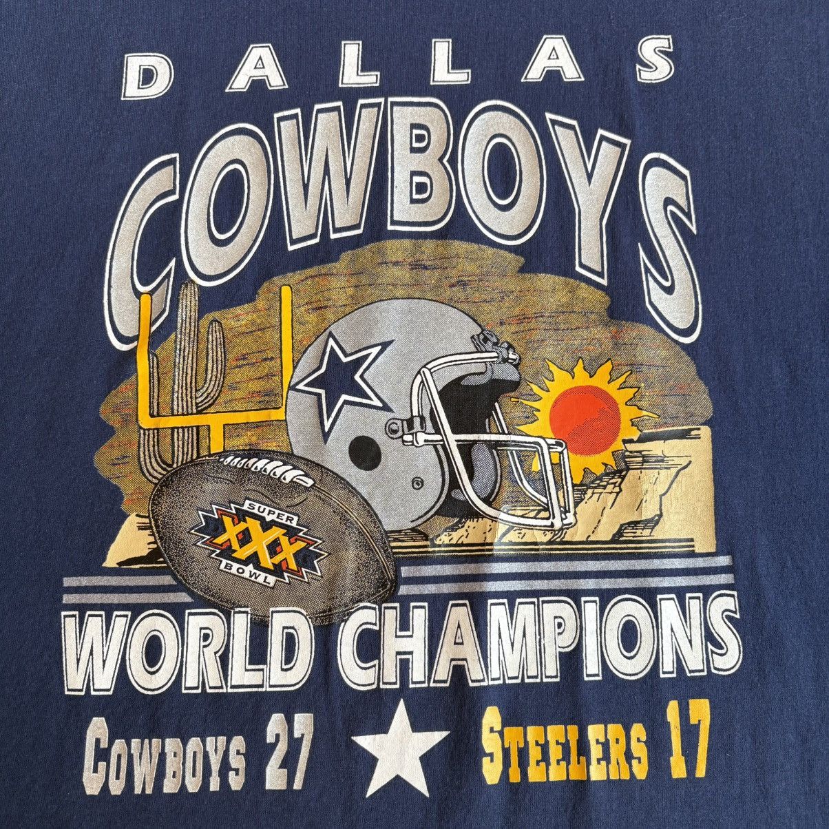 Vintage Vintage Dallas Cowboys Super Bowl 30 T Shirt Size US XL / EU 56 / 4 - 2 Thumbnail