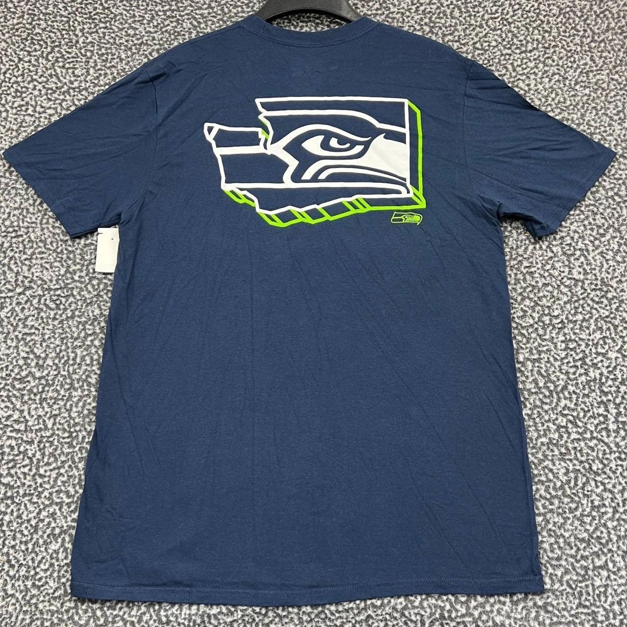 Other Seattle Seahawks Shirt Men Blue Short Sleeve Crew Neck New L Size US L / EU 52-54 / 3 - 2 Thumbnail