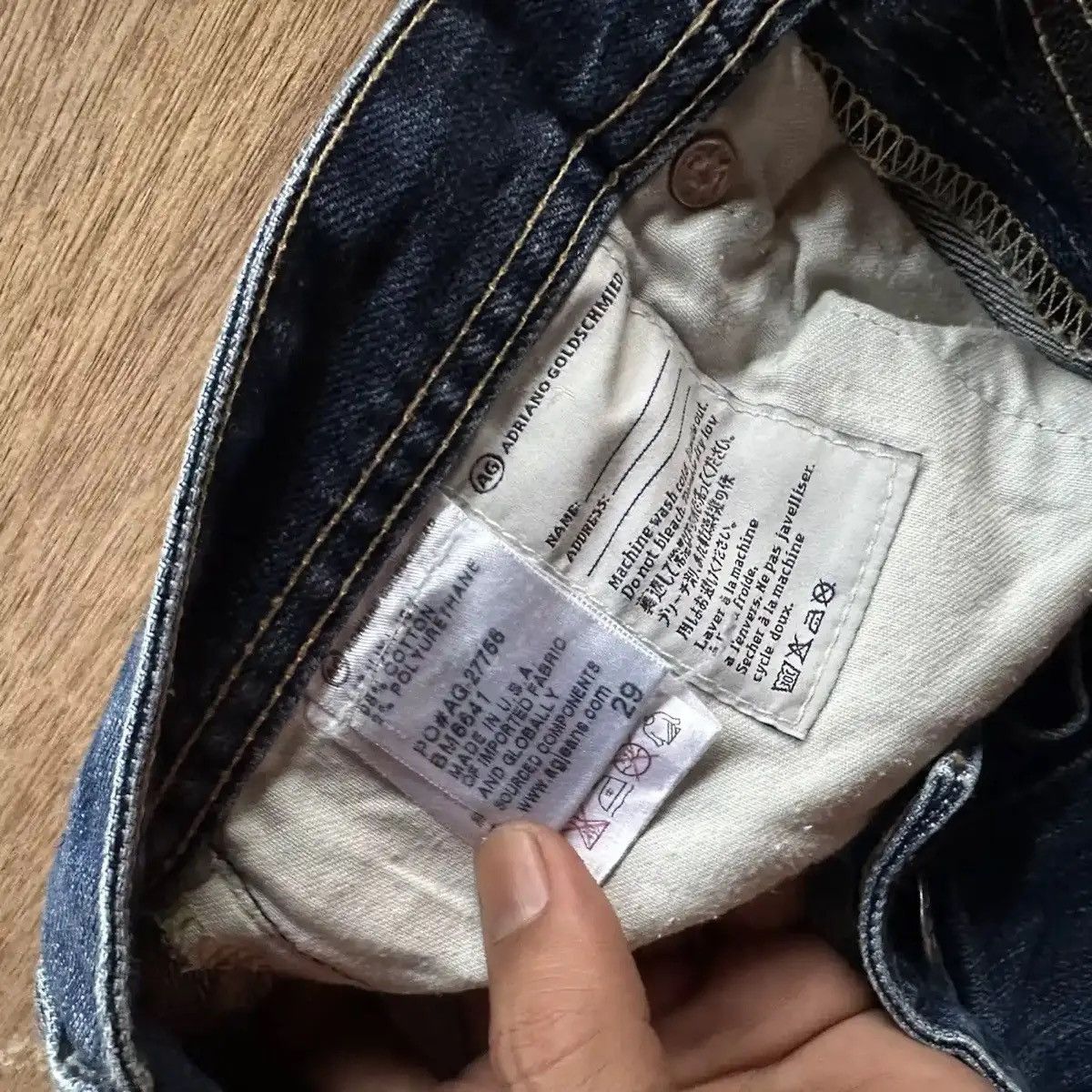 AG Adriano Goldschmied DISTRESSED DENIM ADRIANO GOLDSCHMIED JEANS PANTS MADE IN USA Size US 29 - 9 Thumbnail
