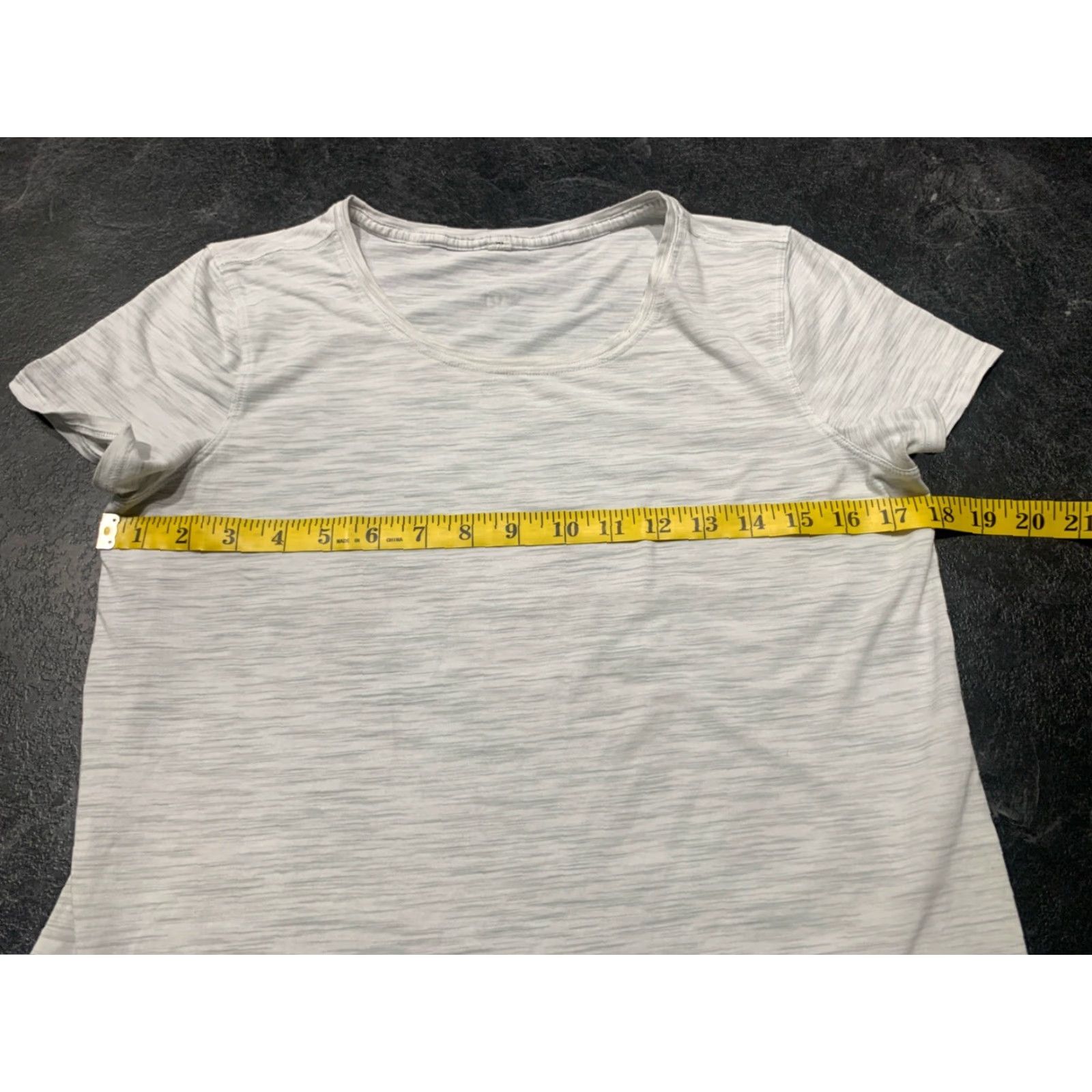 Lululemon Lululemon T-Shirt Women Size 6 Activewear Short Sleeve Boat Neck Striped Heathered Cotton Blend Pullover 90s Size M / US 6-8 / IT 42-44 - 5 Thumbnail