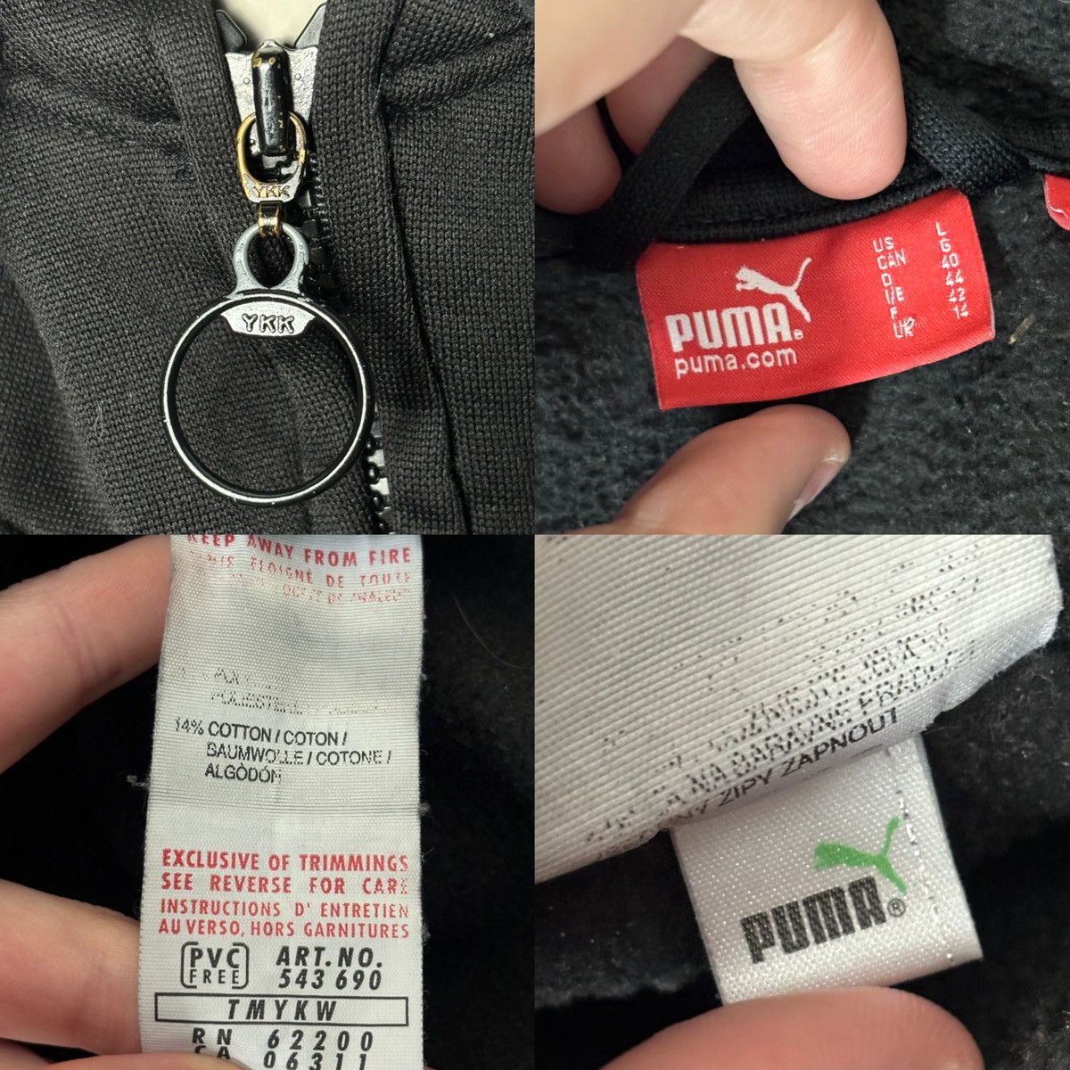 Puma PUMA Vintage Avant Garde Zip Hoodie Ruffles Sleeves y2k Size L / US 10 / IT 46 - 10 Thumbnail