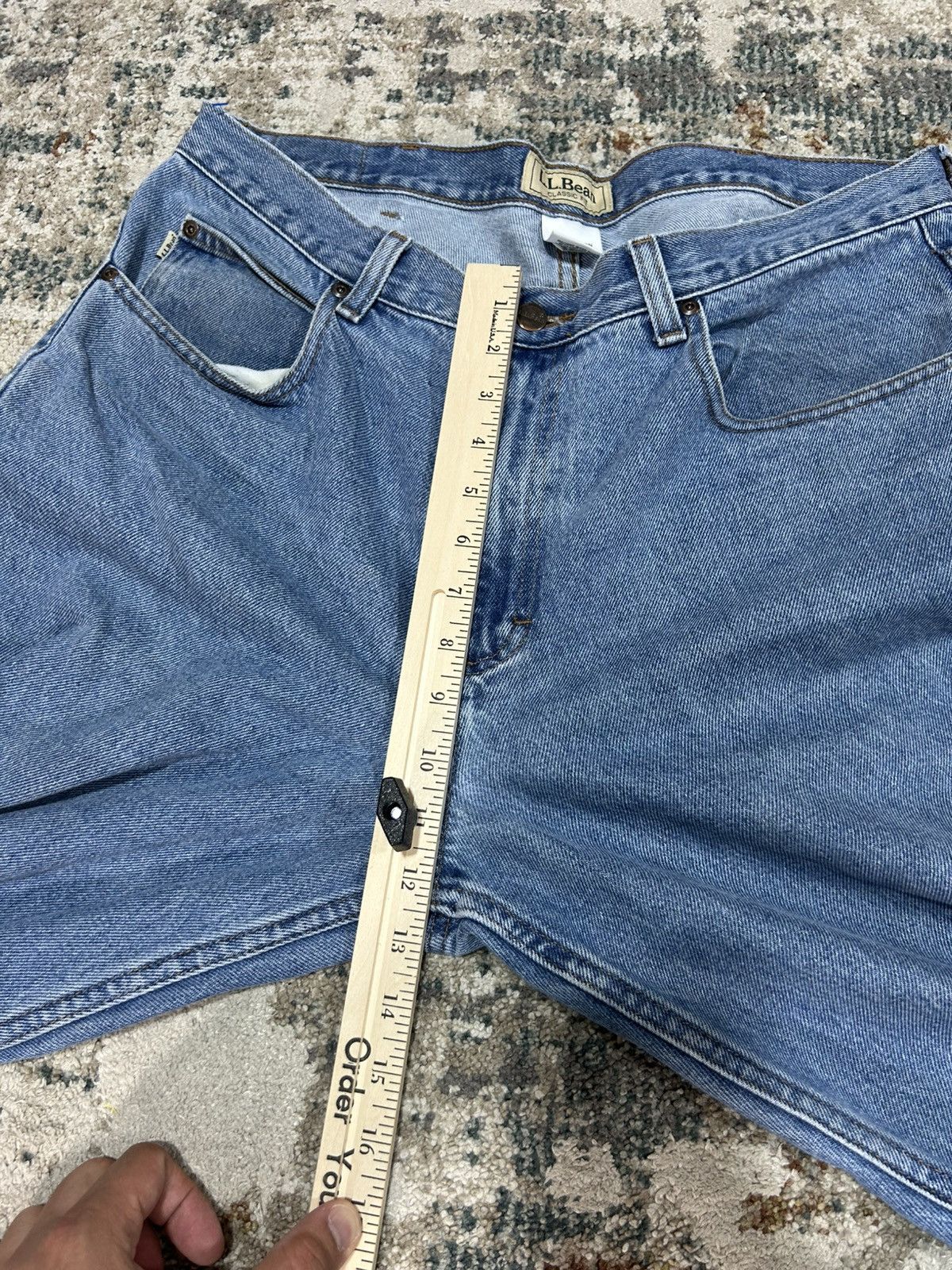 L.L. Bean L.L. Bean Classic Fit Stone Washed Light Blue Denim Jeans Size US 36 / EU 52 - 7 Thumbnail
