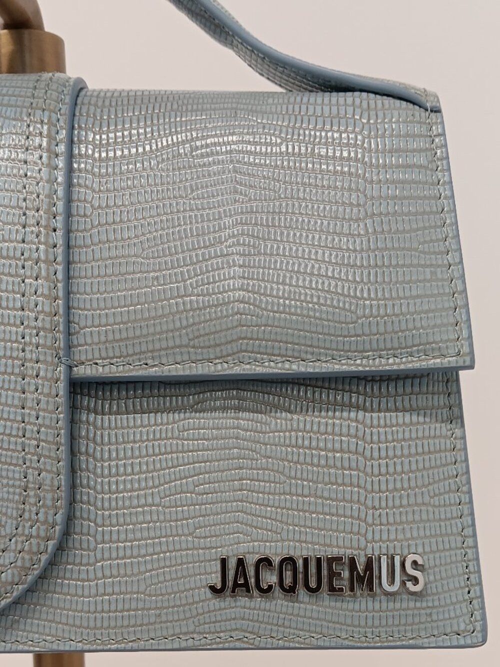 Jacquemus Jacquemus Le Grand Bambino Lizard Embossed Shoulder Bag Size ONE SIZE - 8 Thumbnail