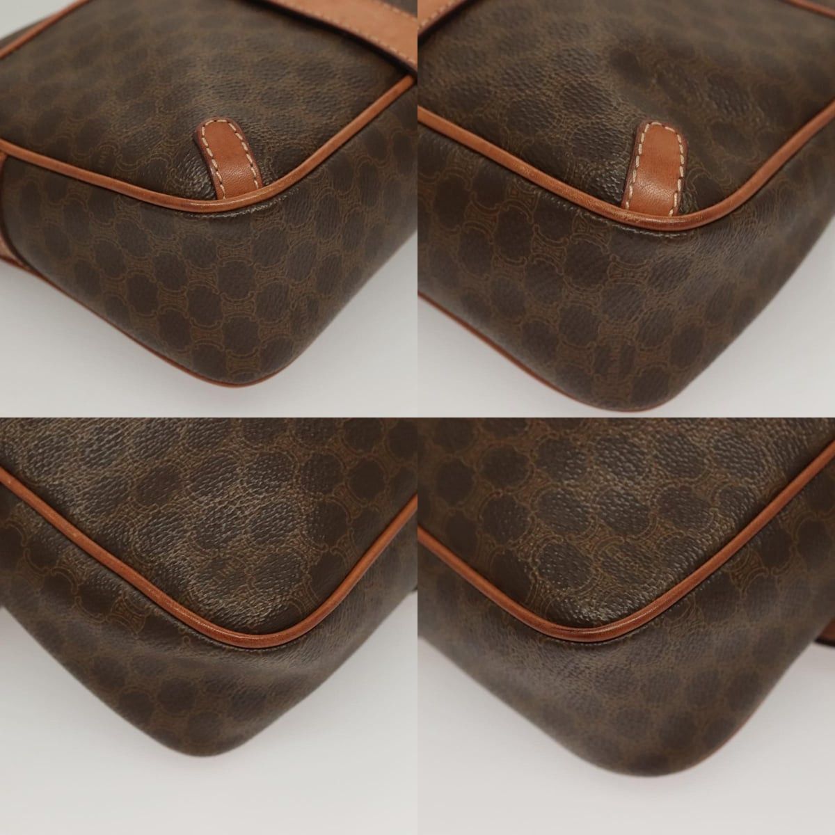Celine CELINE Macadam Canvas Shoulder Bag Pvc Leather Brown Gold Size ONE SIZE - 10 Thumbnail