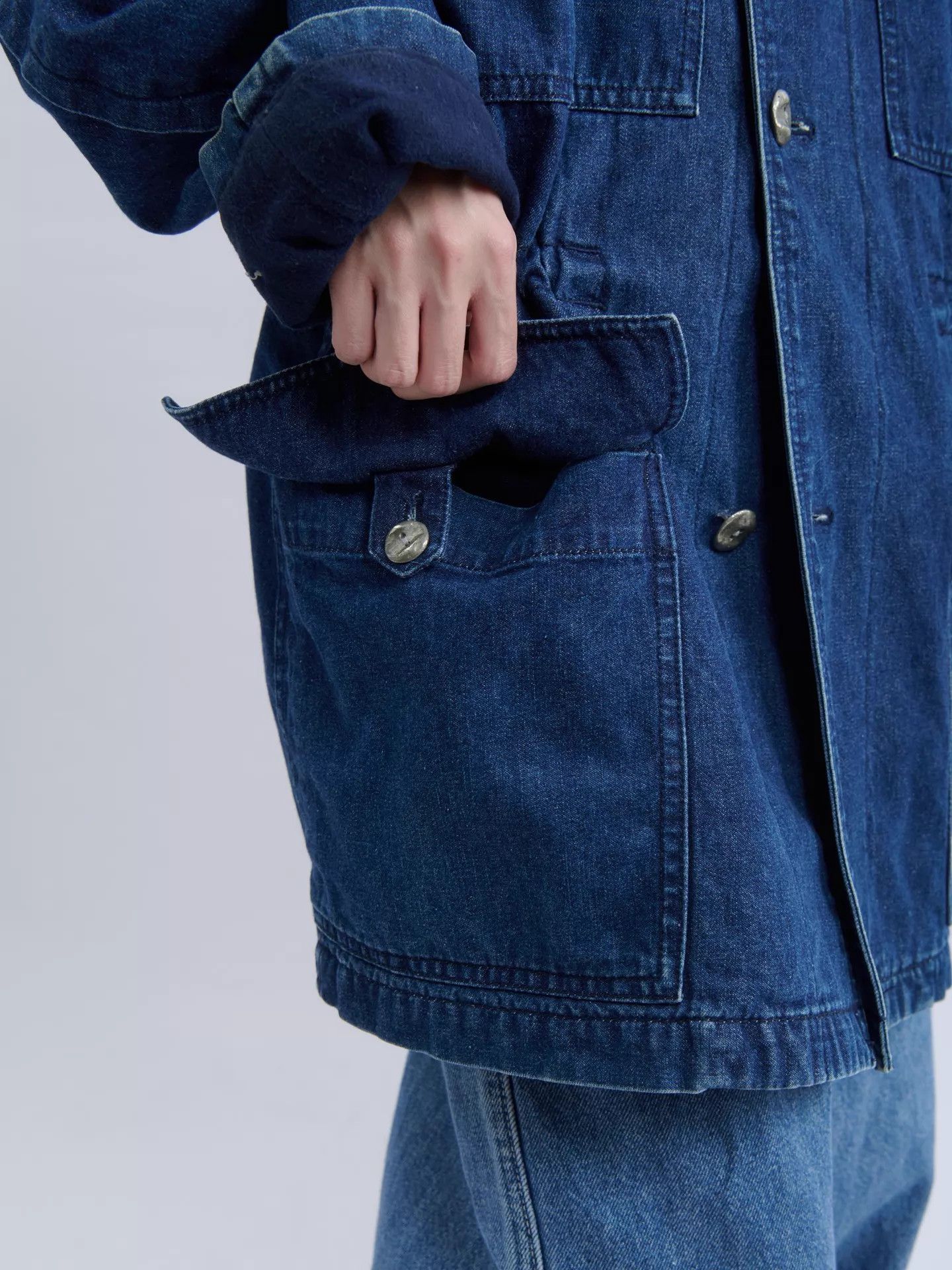 Other Jean of Plantation 80s Rare Denim M65 Silver Button Size US L / EU 52-54 / 3 - 7 Thumbnail