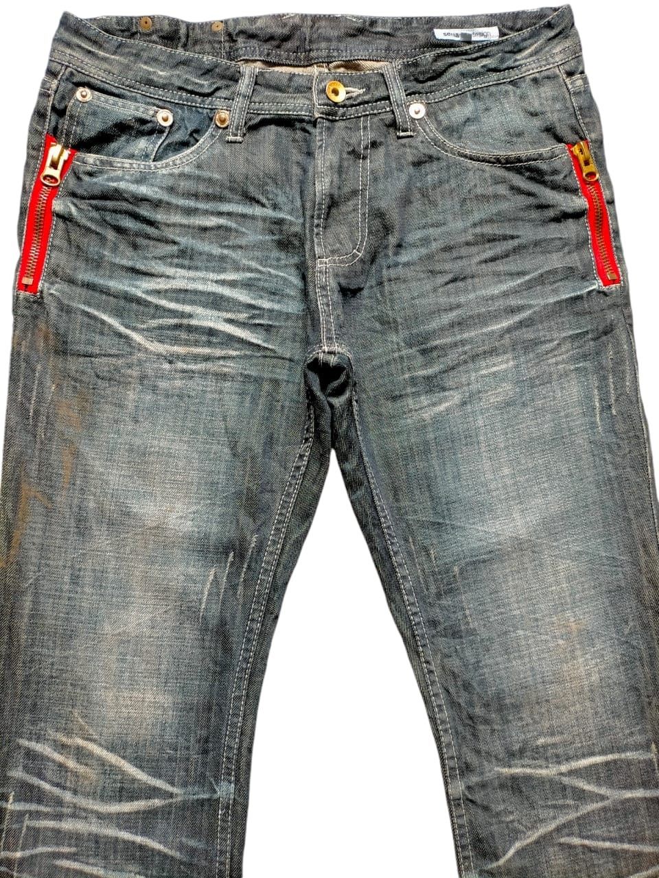 If Six Was Nine Flare Jeans Semantic Design Multipocket Zipped Boot cut Size US 33 - 3 Thumbnail