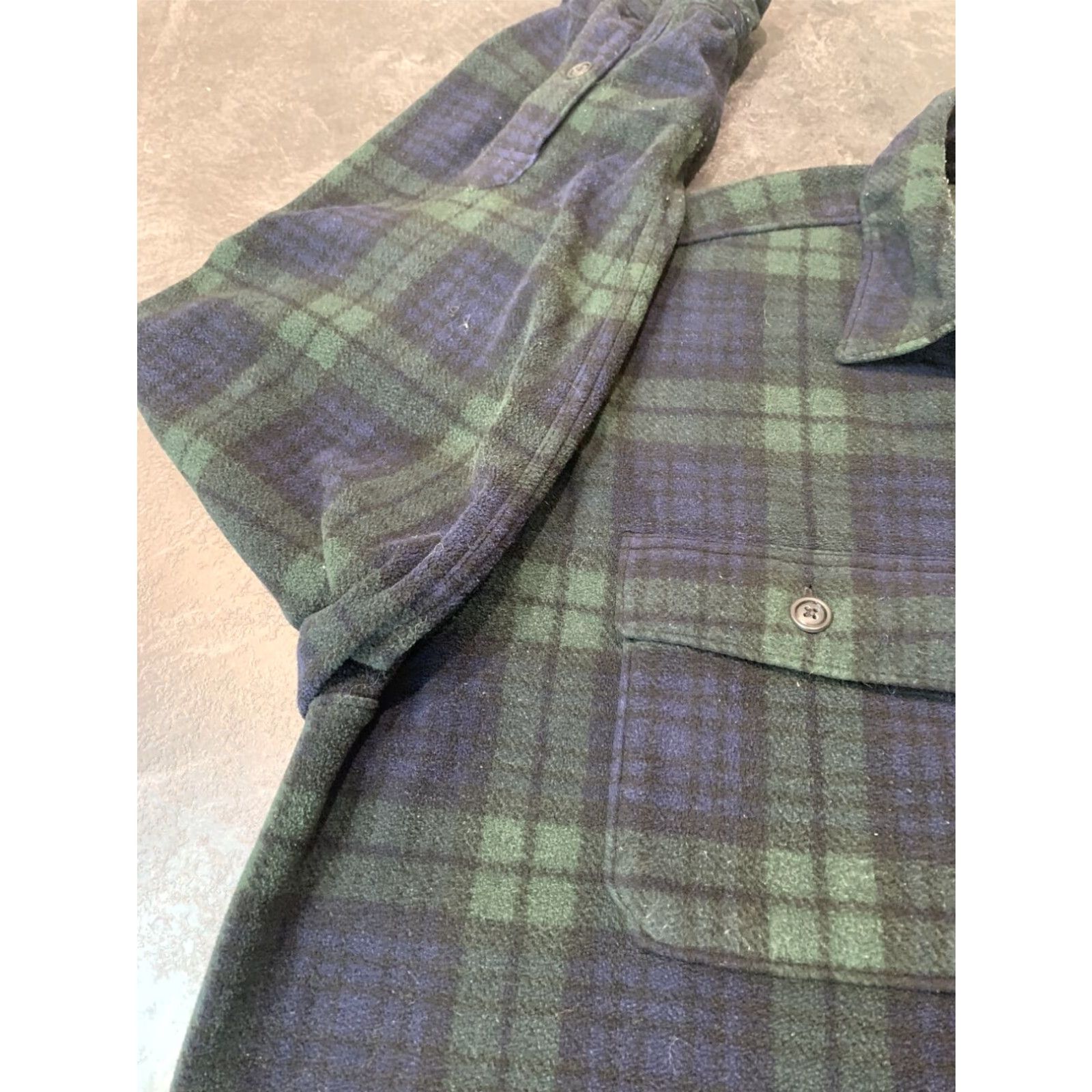 Vintage L.L. Bean Mens Long Sleeve Flannel Shirt Plaid Blue Green Button Up Adult Large Size US L / EU 52-54 / 3 - 2 Thumbnail