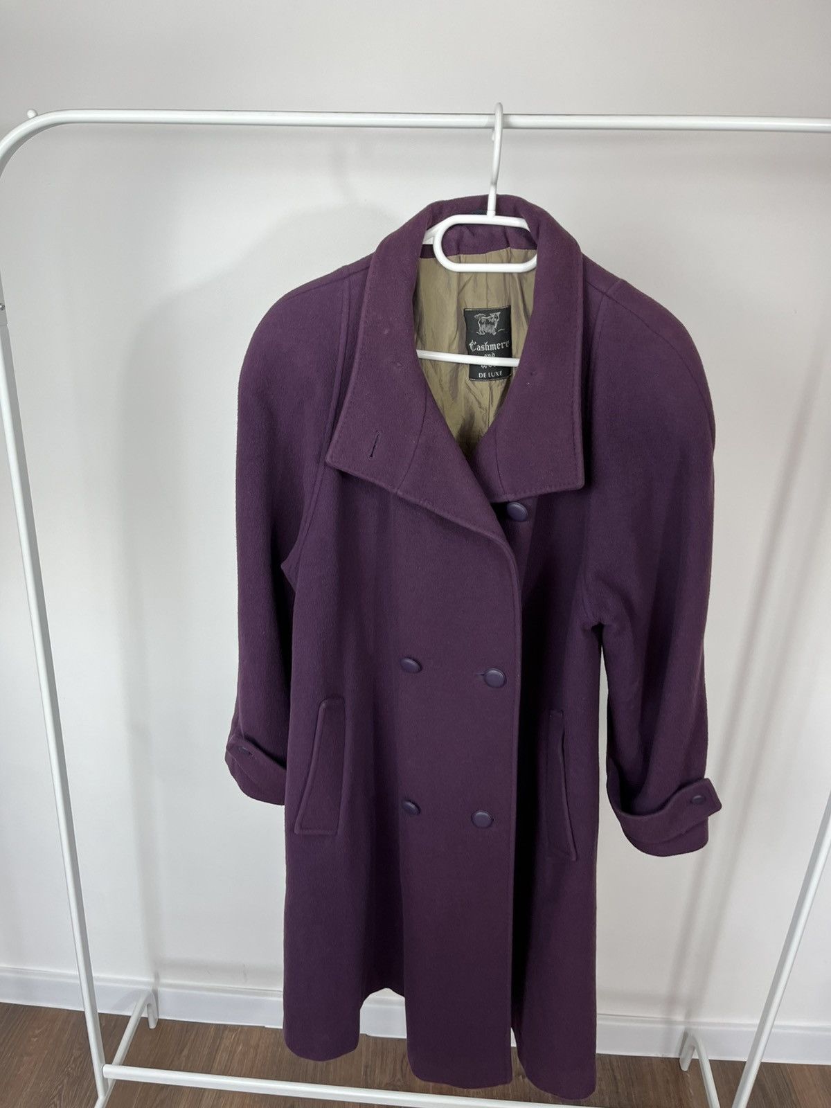 Other Cashmere Wool Coat Purple Women Made in Austria Warm Coat Size L / US 10 / IT 46 - 2 Thumbnail