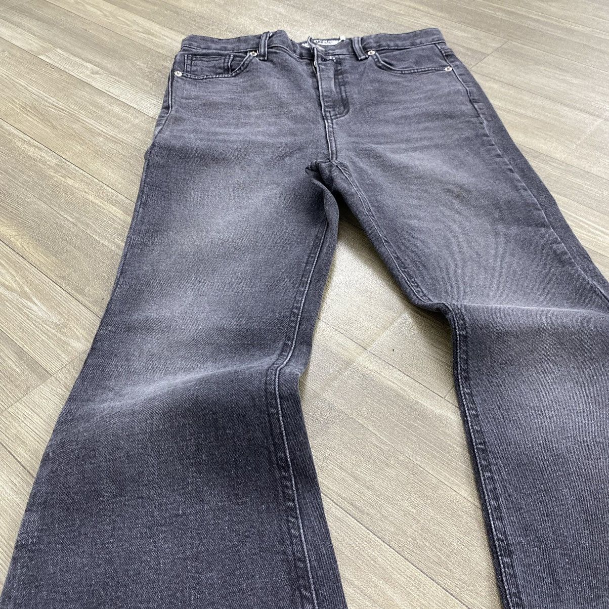 Japanese Brand 2000s Light And Salt Black Washed Y2K Lgb Style Flared Jeans Size US 27 - 4 Thumbnail
