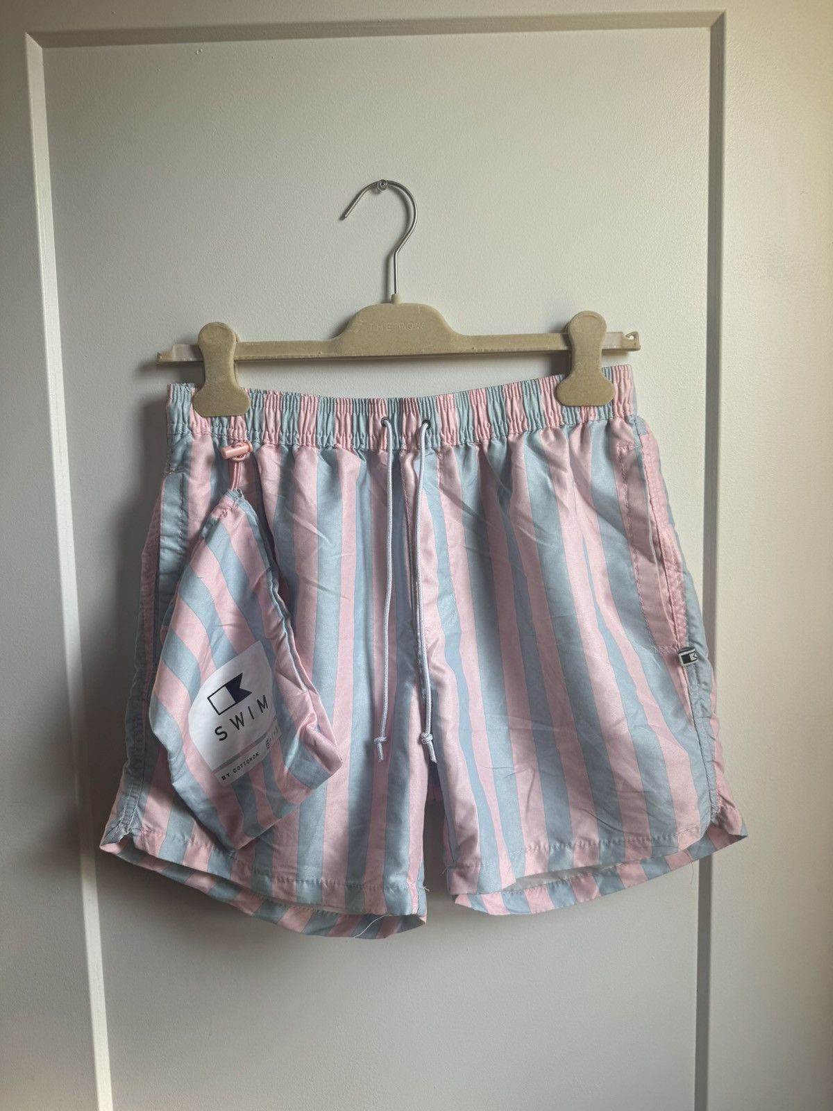 Cotton On Striped swim shorts in pink and blue stripes Size US 30 / EU 46 - 1 Thumbnail