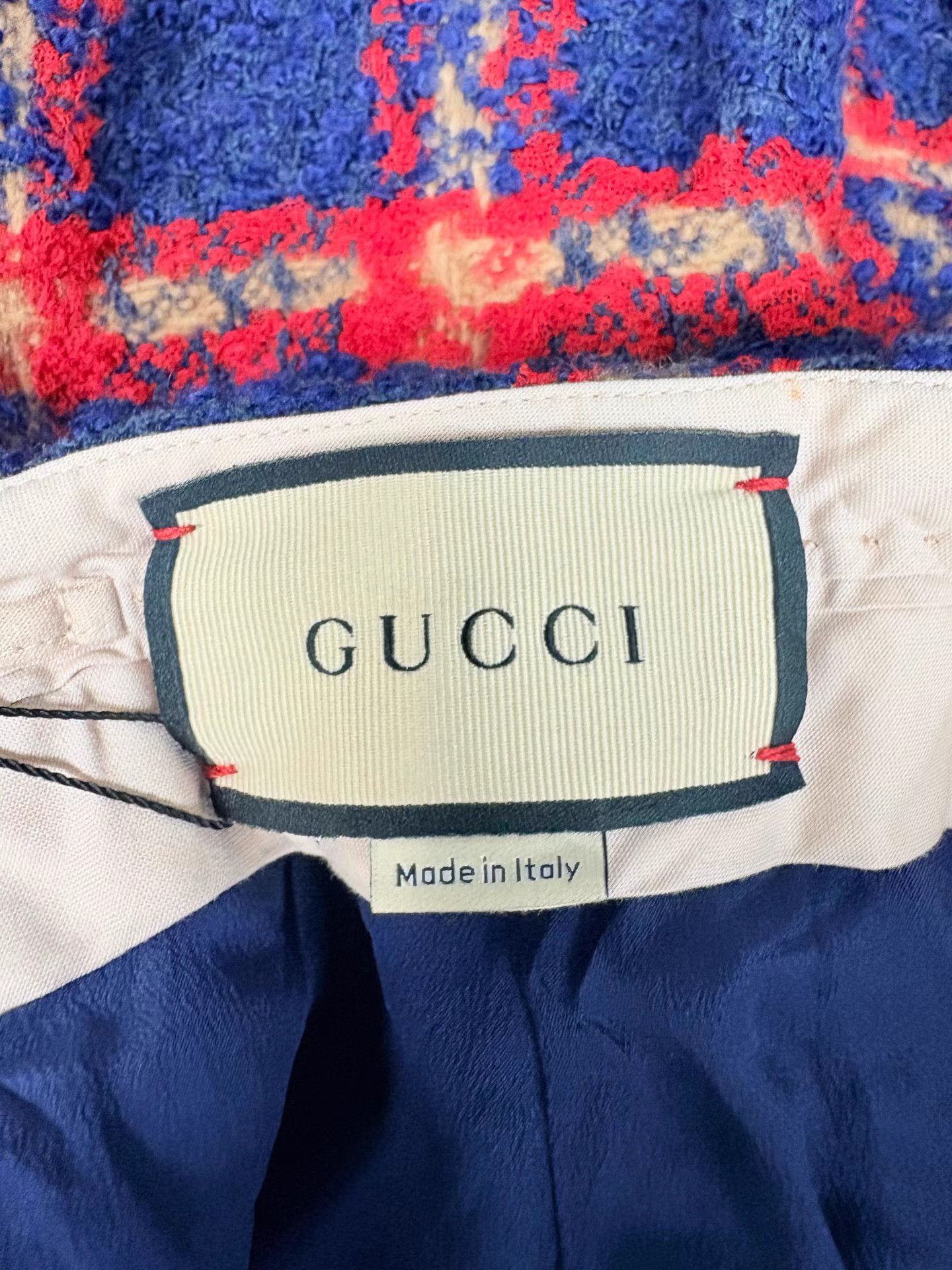Gucci GUCCI Blue & Red Plaid Tweed Shorts K1 Size 36" / US 14 / IT 50 - 3 Thumbnail