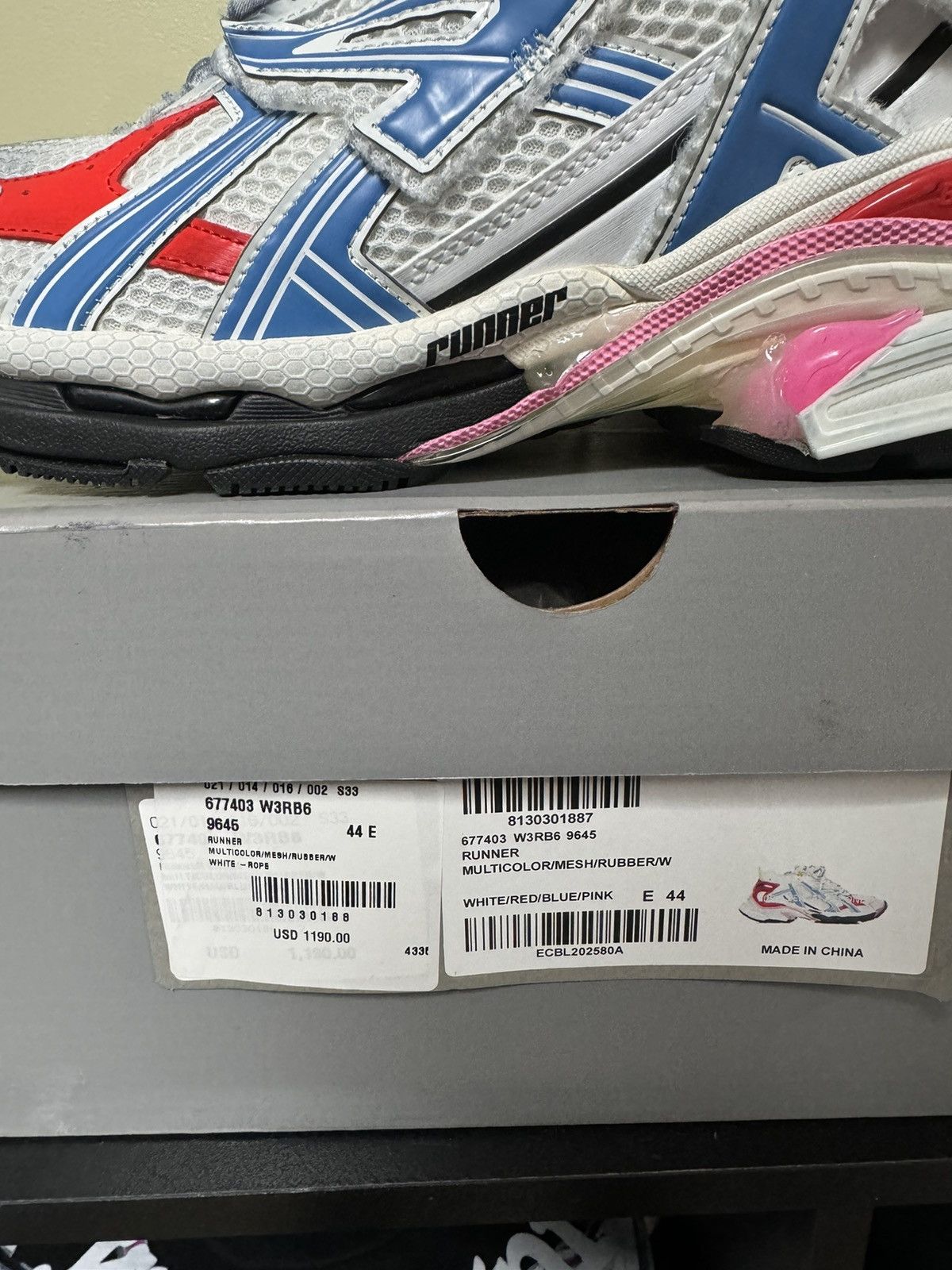Balenciaga Balenciaga Low Top Runners Size US 11 / EU 44 - 2 Thumbnail