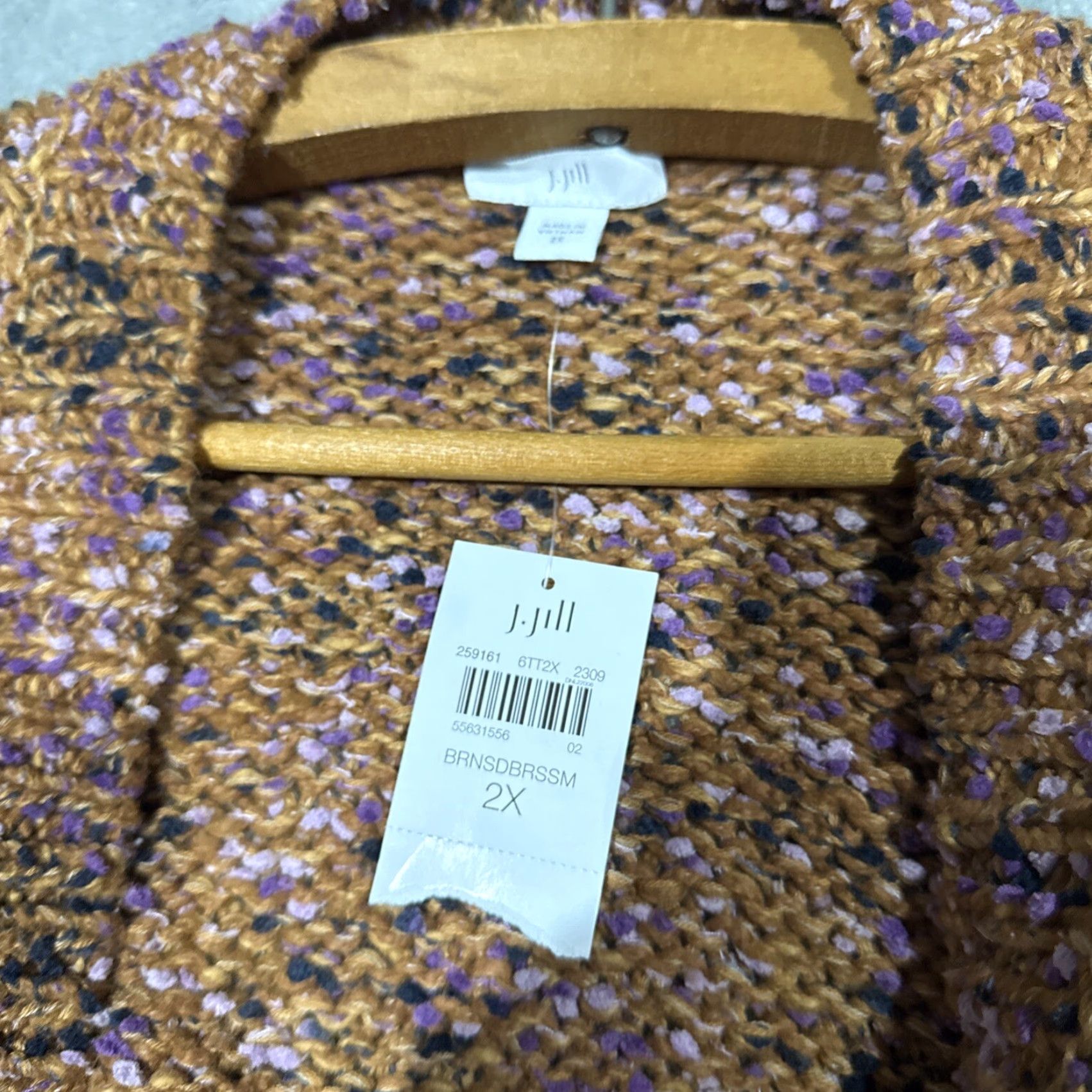 J. Jill J. Jill Cardigan Shirt Womens 2X Open Front Knit Multicolor NWT Chunky Colorful NWT Size XXL / US 16-18 / IT 52-54 - 3 Thumbnail